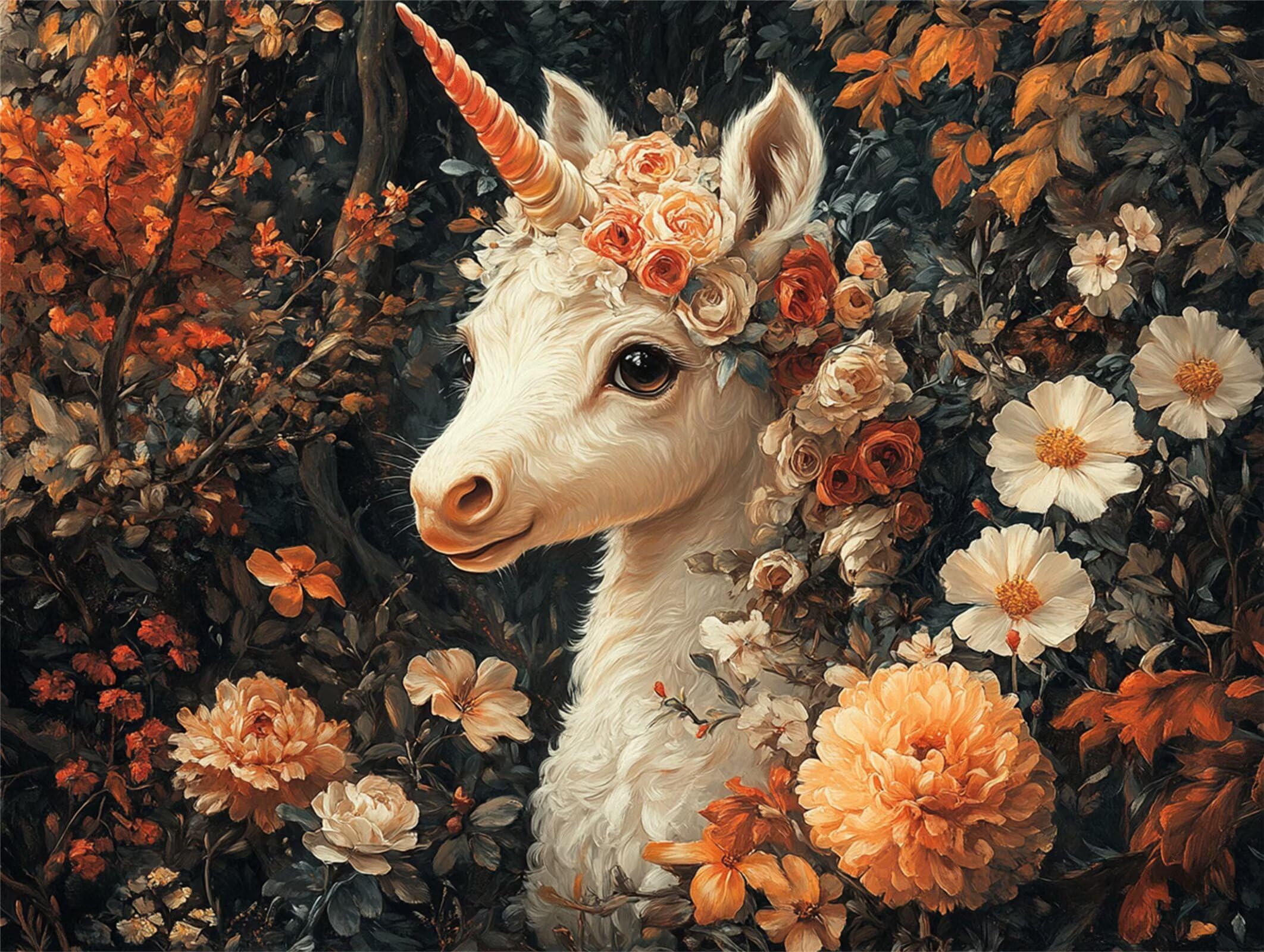 Pintar por numeros unicornio lienzo grande de 90x120cm original para regalos de cumpleanos 8