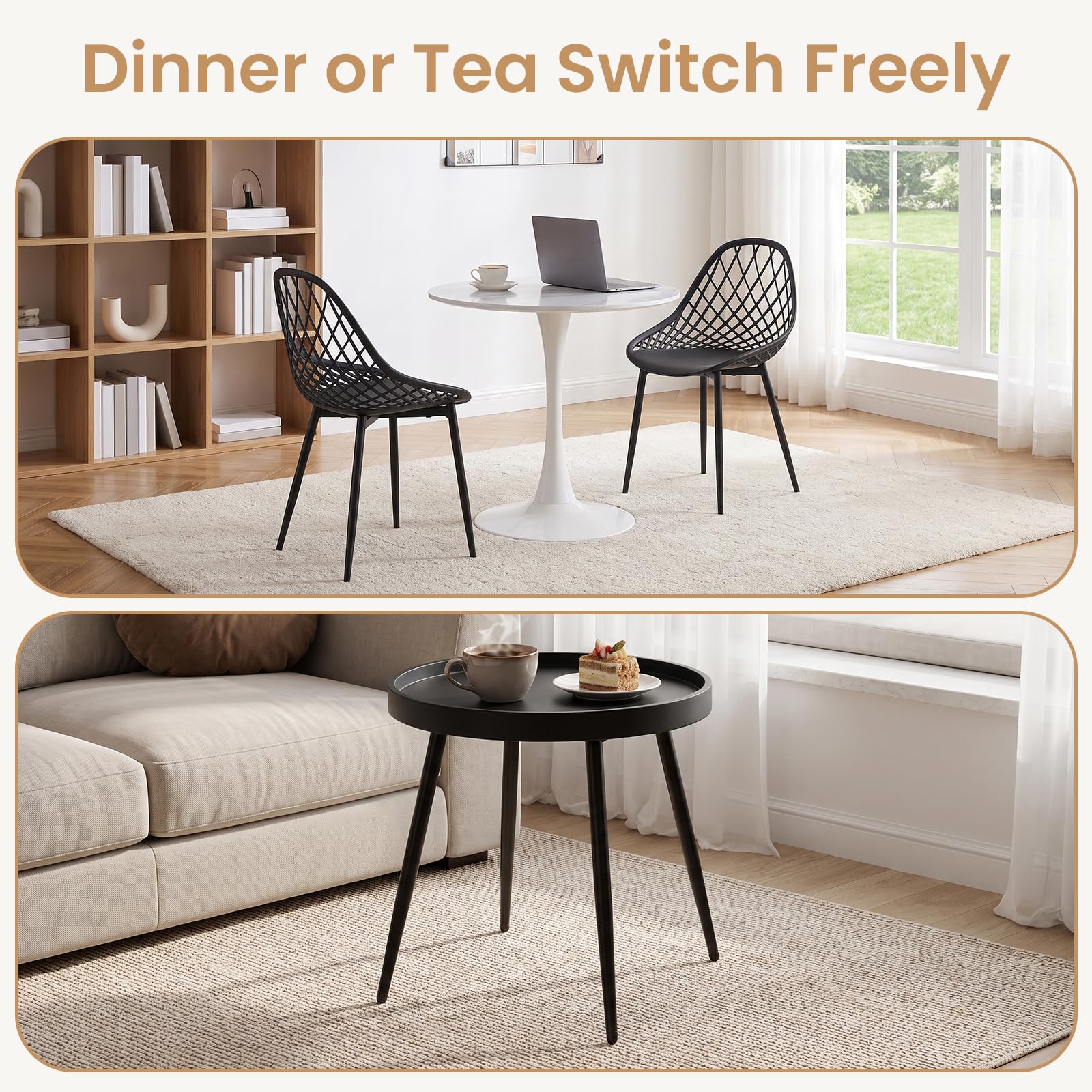 Petite Table de Salle à Manger avec 2 Chaises, Table Bistrot