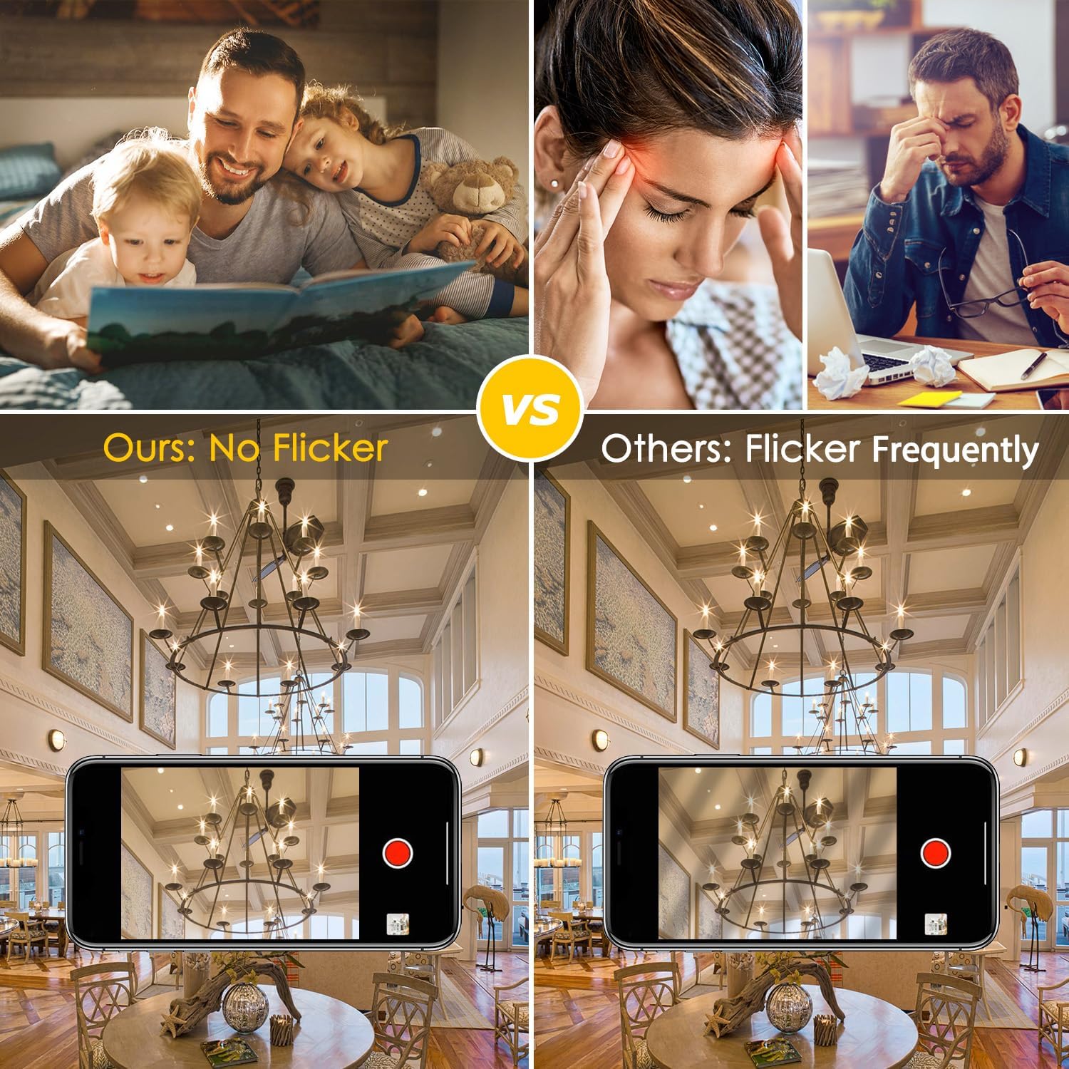 12-Pack Dimmable E12 LED Candelabra Bulbs 60W Equivalent, 3000K Soft Warm White, 600 Lumens B11 Candle Base 6W C35 LED Filament Vintage Light Bulbs, Clear Glass for Chandelier Ceiling Fan High CRI 90+