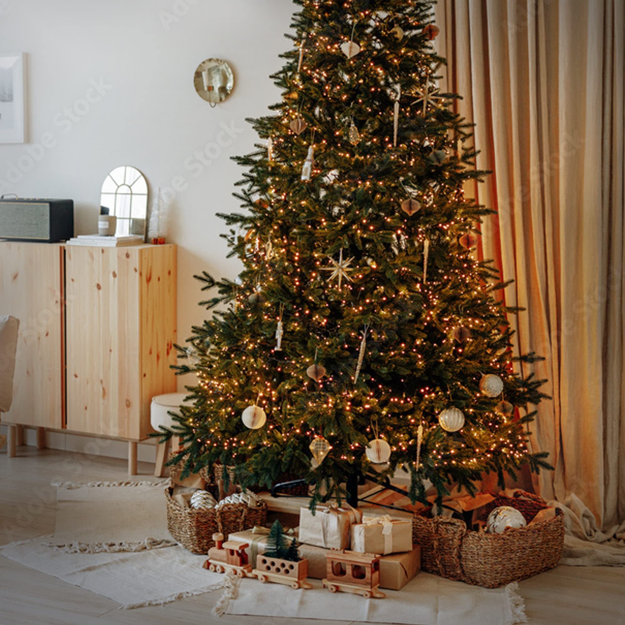 ECD Germany Catena Luminosa a 800 Micro LED 24 m Bianco Extra Caldo 8 Funzioni Alimentazione a Corrente IP44 Impermeabile per Interni Esterni Luci Decorazione Natalizie Grappolo per Albero di Natale