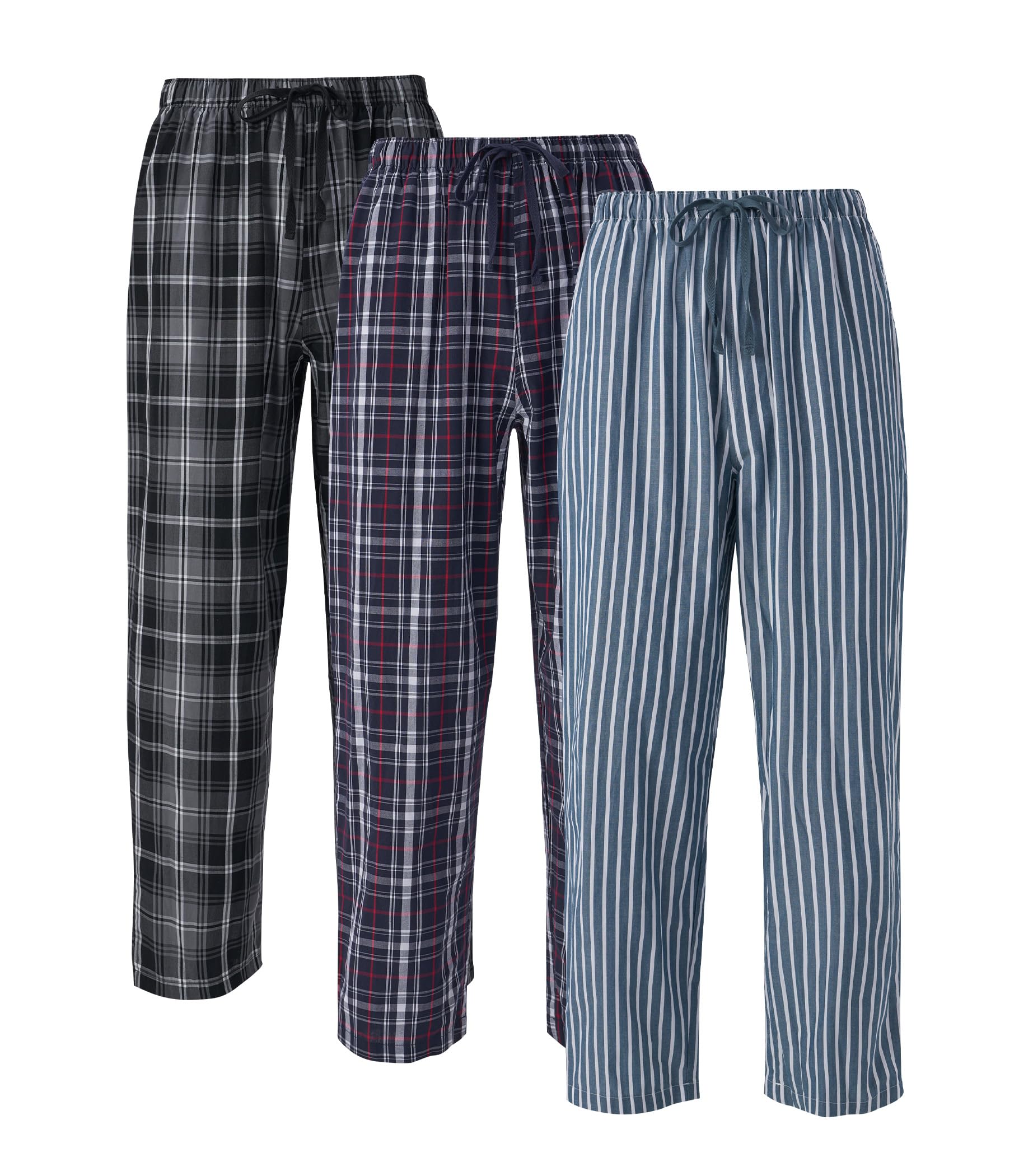 DAVID ARCHY Men's Plaid Pajama Bottoms