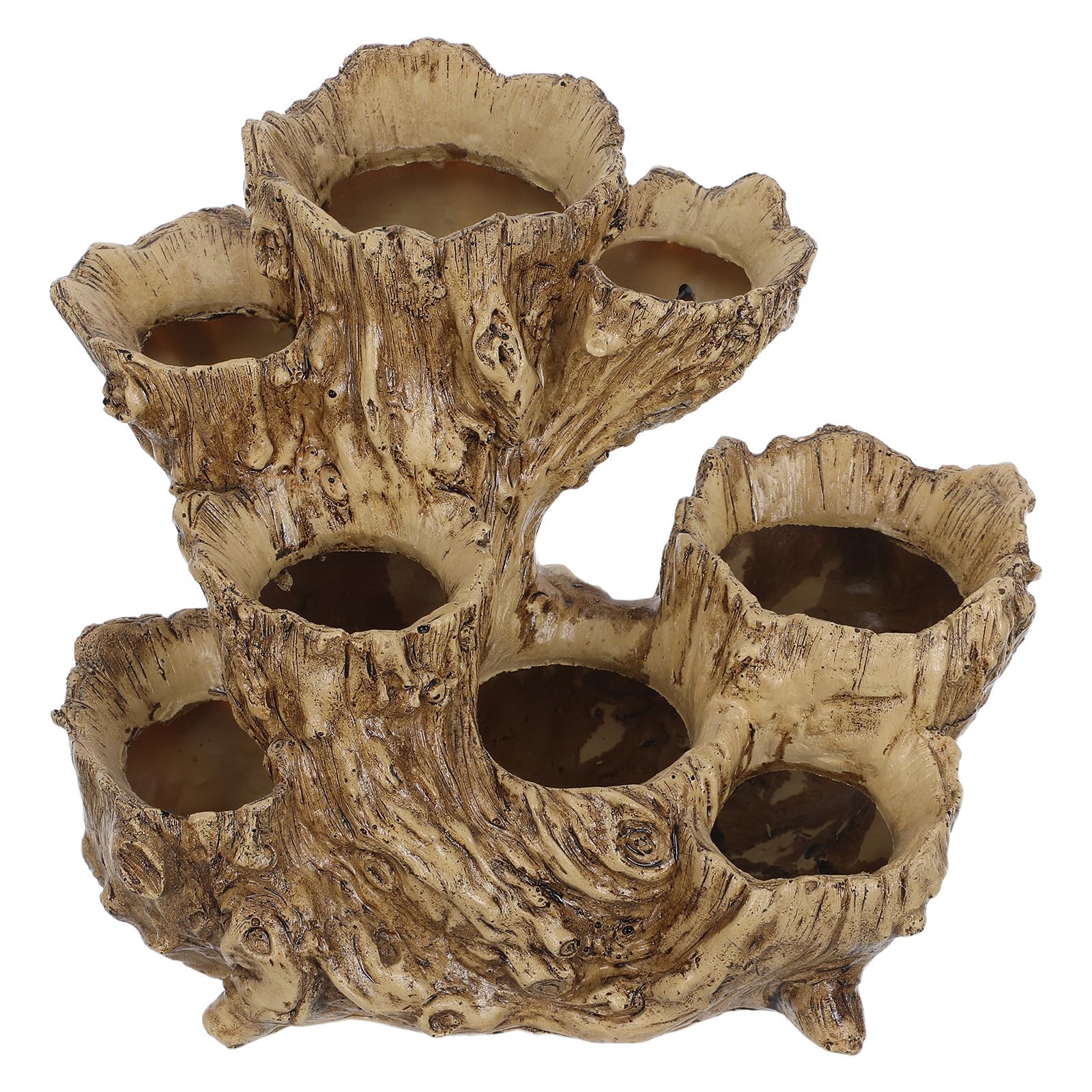 Pot en résine TOYANDONA khaki pour petites plantes et cactus