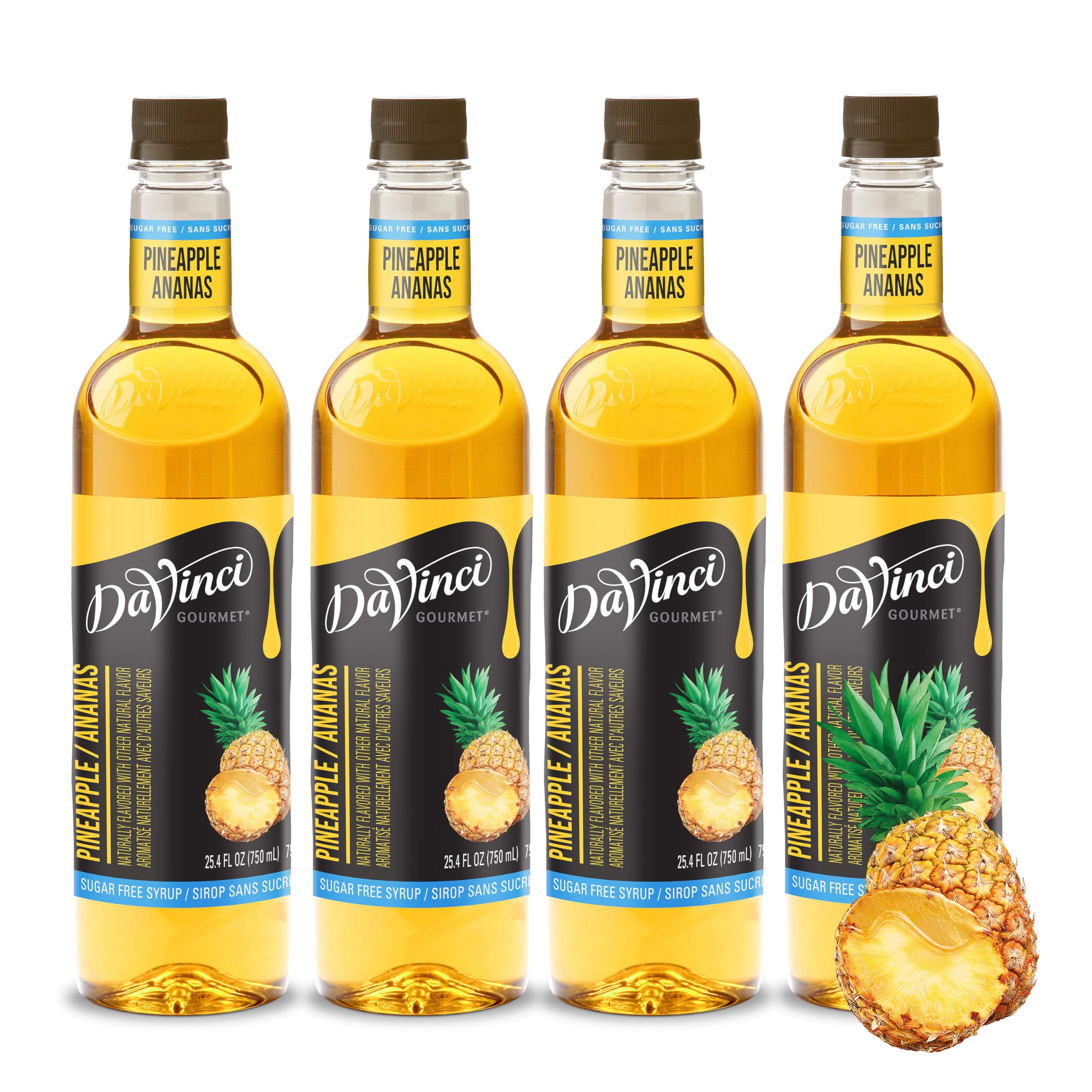 Sugar-Free Pineapple Syrup, 25.4 Ounce (Pack of 4)