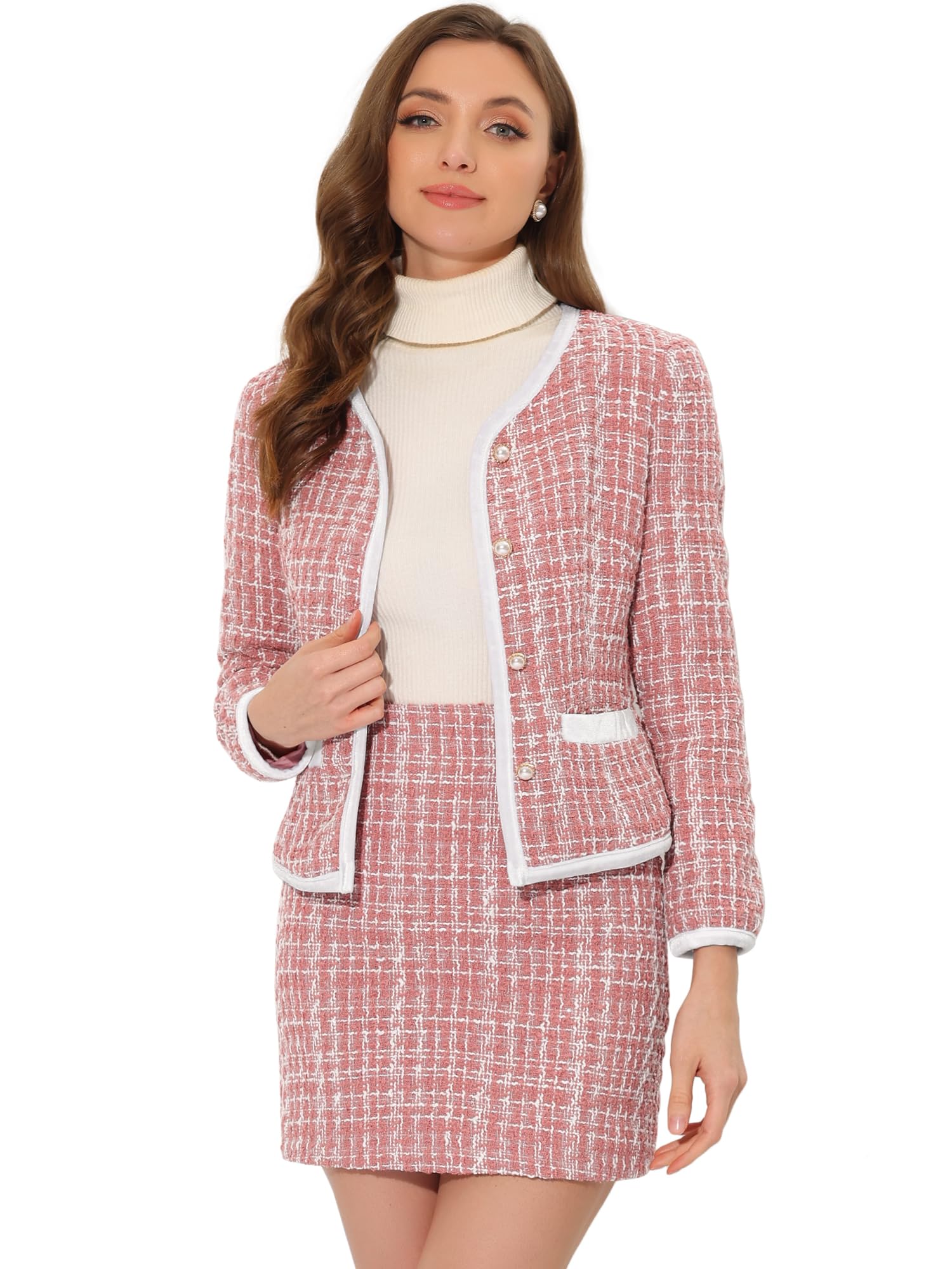 Allegra Kbusiness Suit Set For Womens Piece Outfits Plaid