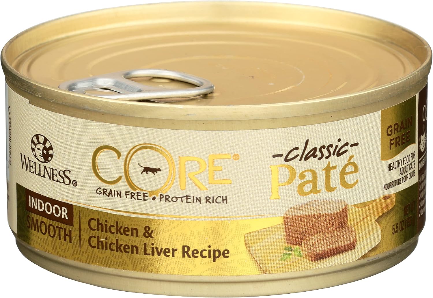 Wellness Chicken and Chicken Liver Canned Cat Food, 5.5 OZ