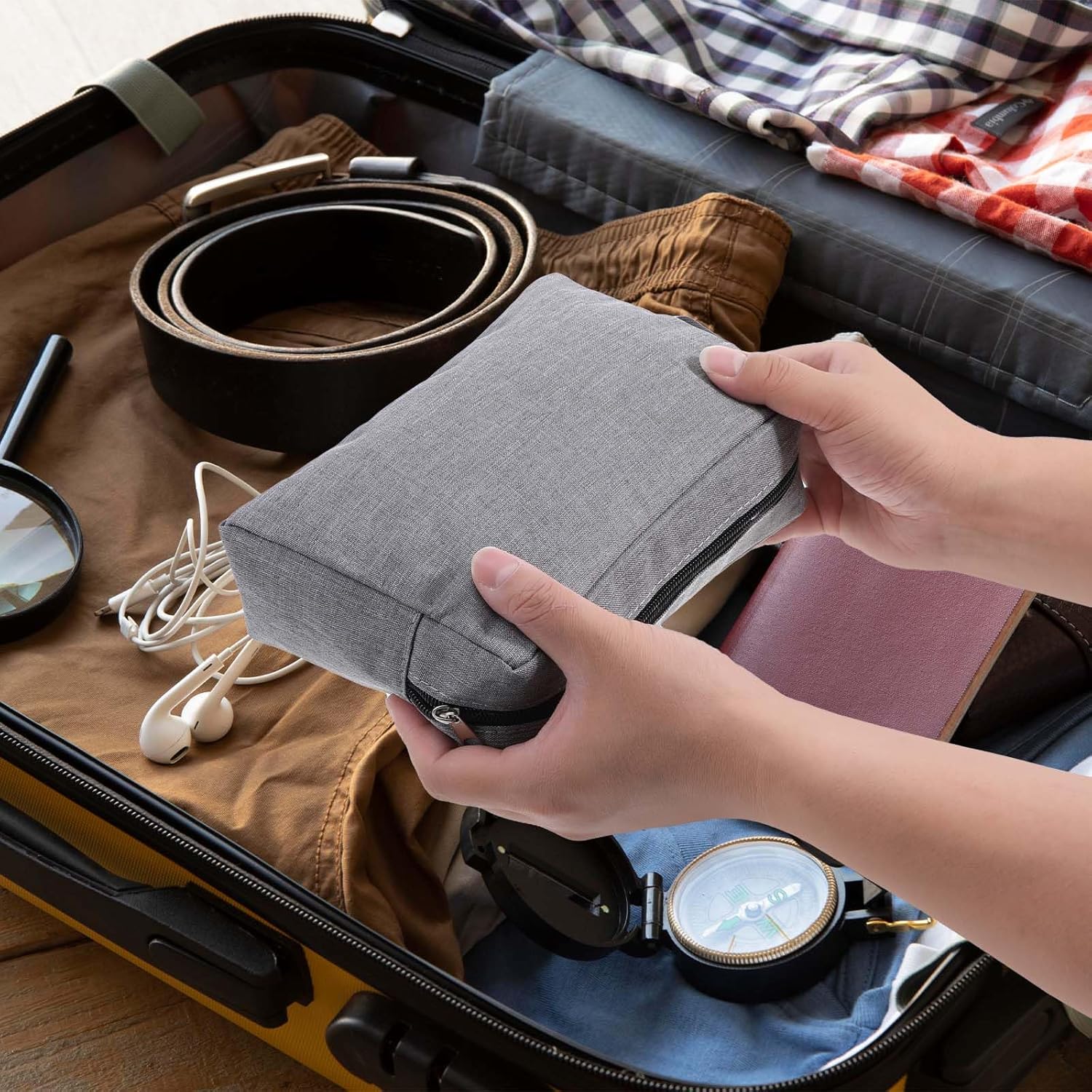 8 Pcs Travel Toiletry Bag for Men Waterproof Grooming Bag Portable Cosmetic Storage Makeup Pouch Organizer with Large Capacity Groomsmen Gifts for Wedding Day - Image 7