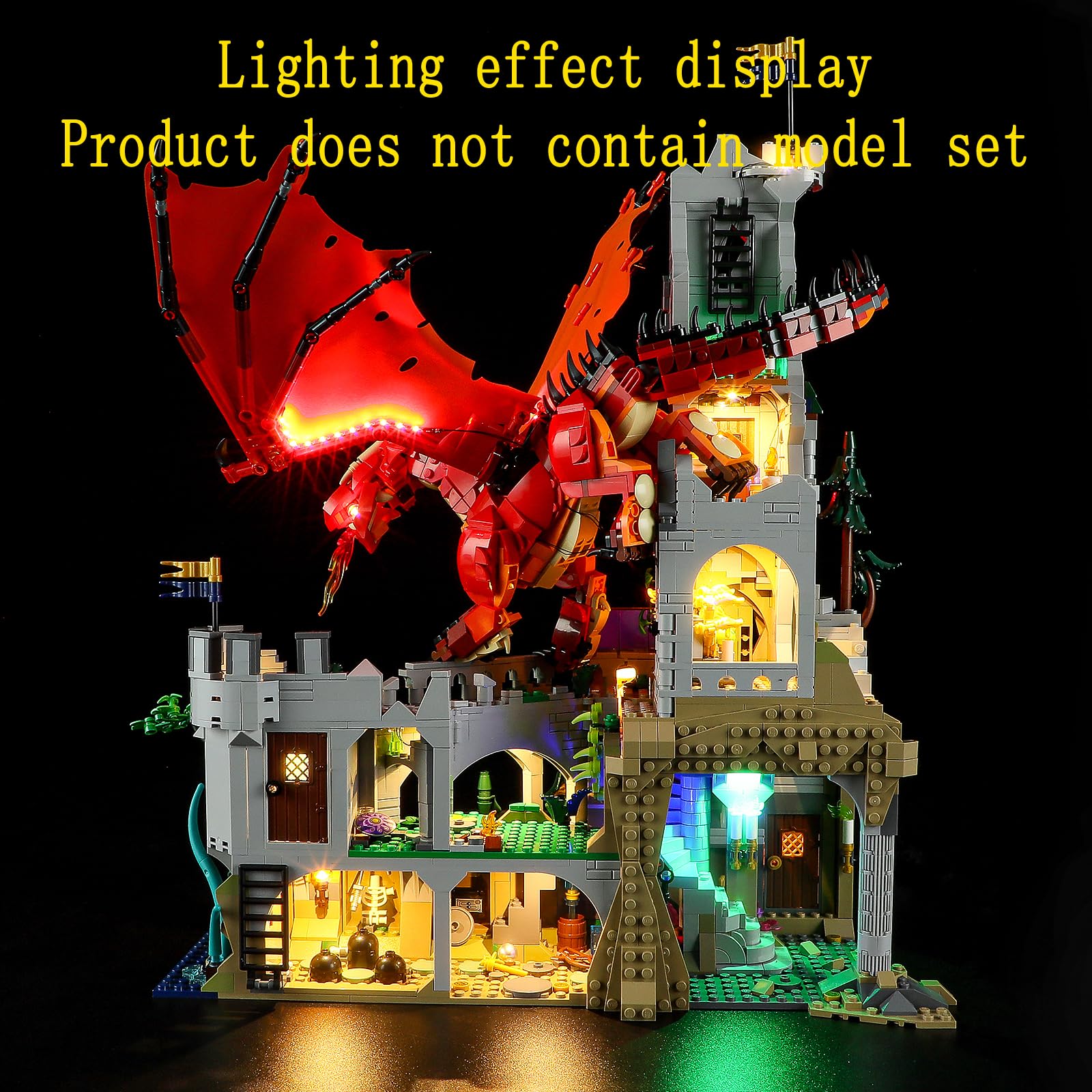 GEAMENT LED Light Kit Compatible with LEGO Dungeons & Dragons: Red Dragon's Tale - Image 4