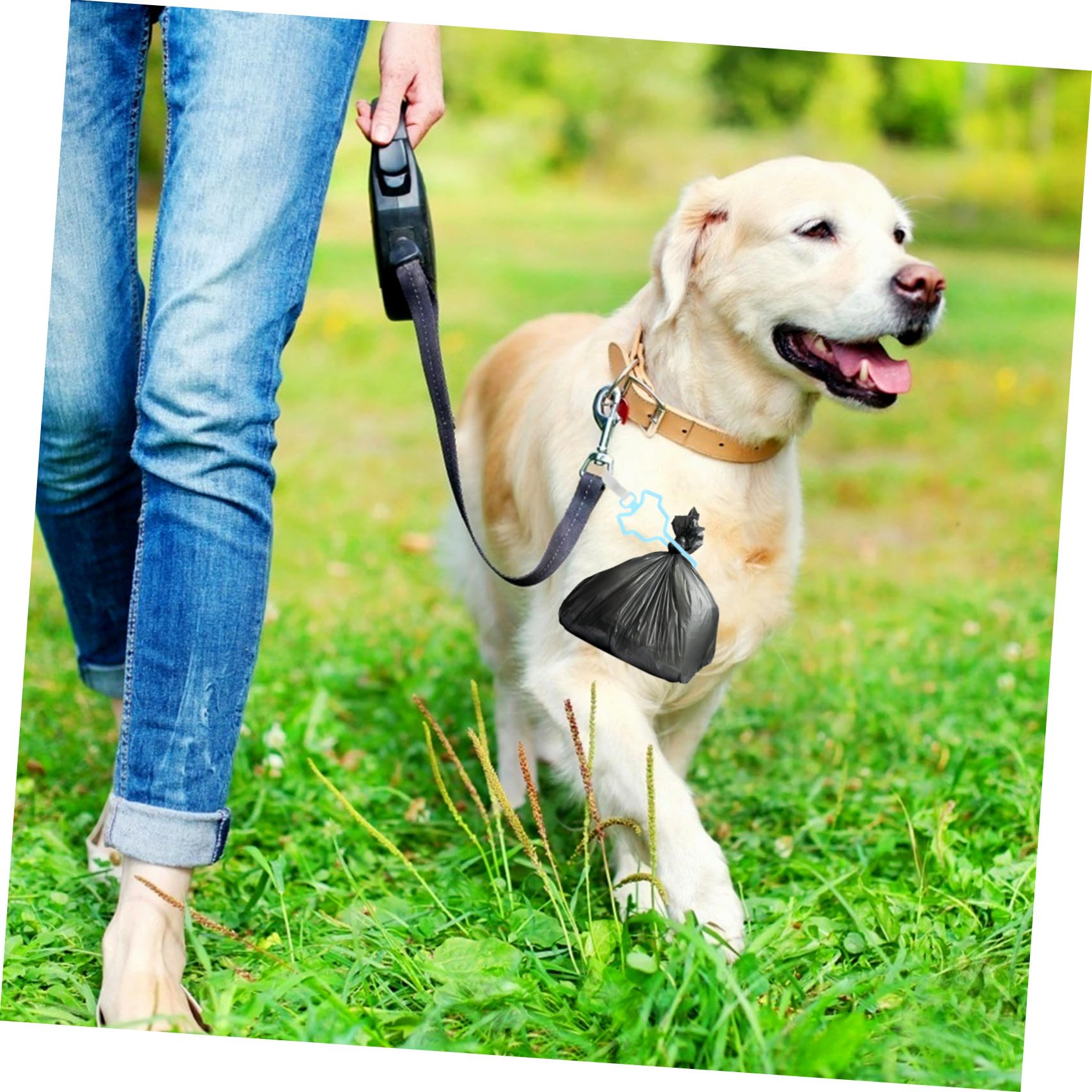 5 pièces Distributeur de Sacs à Crottes pour Chien avec Clip Sans Utilisation des Mains Attache Rapide pour Laisse Support Portable pour Promenade de Chiot