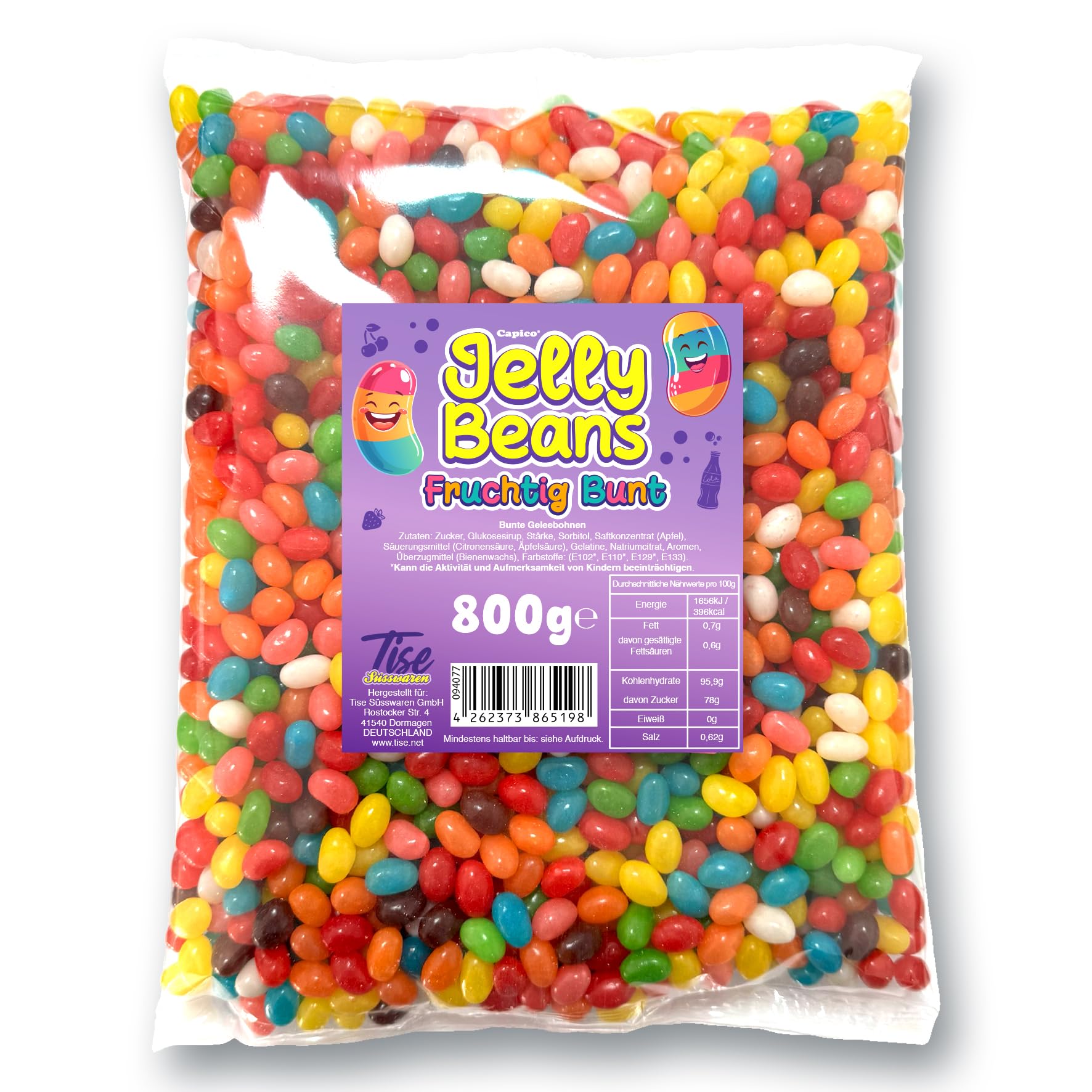 Capico Jelly Beans, bunte Gelee-Bohnen (800g)