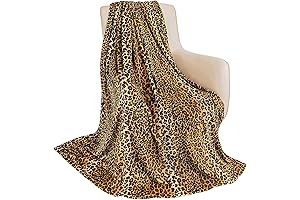 Soft and Cozy Animal Leopard Print Flannel Blanket