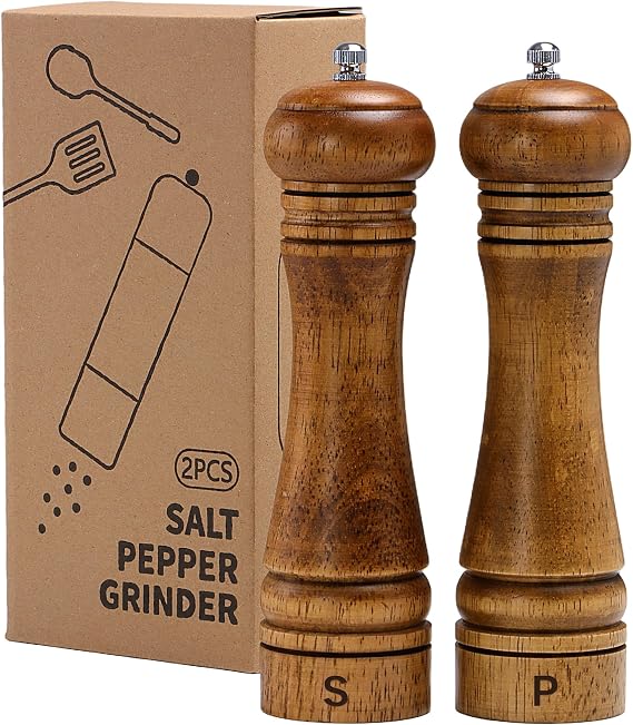 Wooden Salt and Pepper Grinder Set