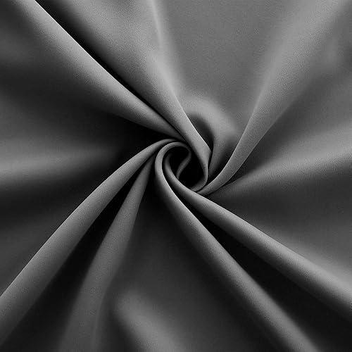 Miniatura 7 de Juego de 2 cortinas opacas, aislamiento térmico, ojales, gris oscuro, oscurecimiento de habitación, ahorro de calor y energía, cortinas de