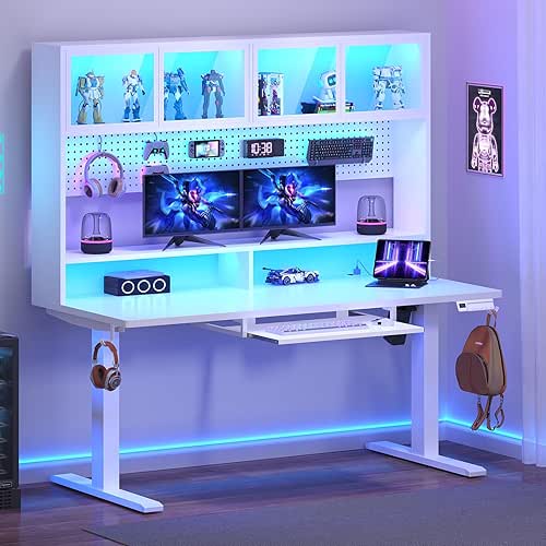 SEDETA Electric Standing Desk with Storage, Height Adjustable Gaming Desk