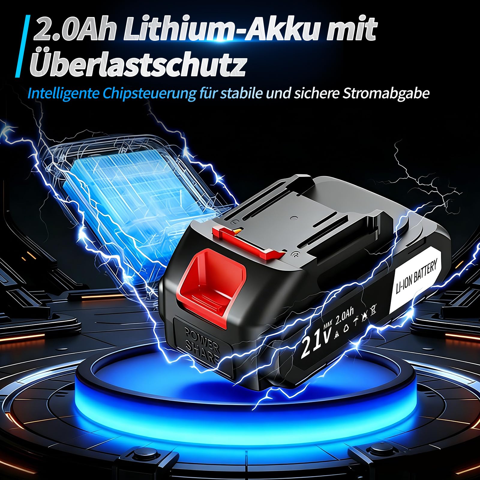 Akku-Astschere Professionelle Passend Kompatibel mit Makita Akku, 40mm Elektrische Gartenschere, SK5 Klingen, LED-Display, Doppelte Sicherheitsverriegelung für Garten, Sträucher und Äste
