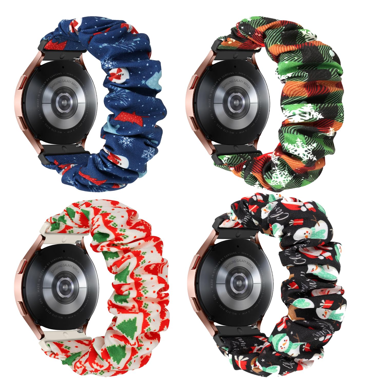 ShuYo Stretchy Bands Compatible with Samsung Galaxy Watch 5/4 40mm 44mm / Galaxy Watch 5 Pro 45mm / Galaxy Watch 4 Classic 42mm 46mm,4 pack 20mm Replacement Wristabnd for Women Men