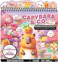 Vista 3 de Juego de actividad de collage Fashion Angels Capybara & Co., incluye 8 hojas de calcomanías, 10 pósteres de calcomanías por números y 15 páginas