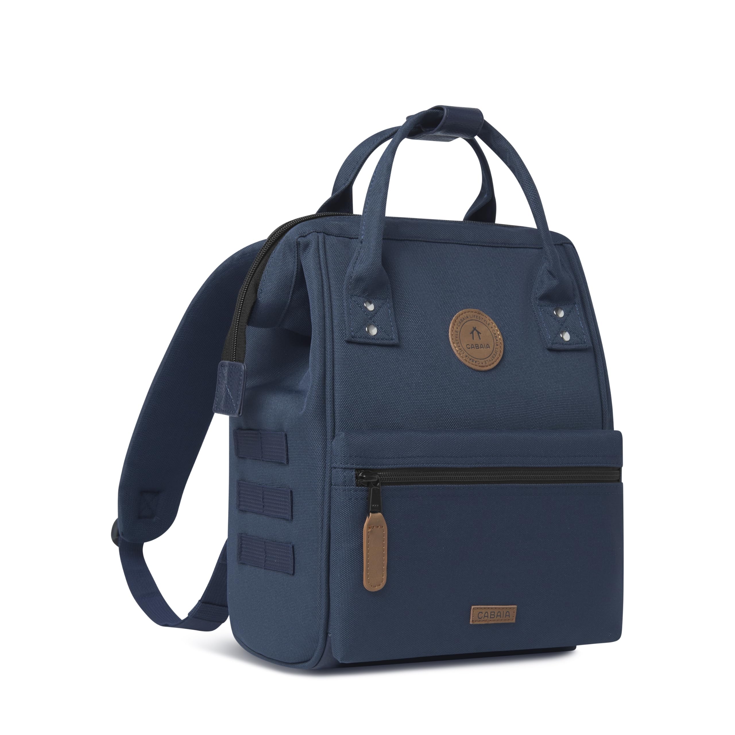 CABAIA - Sac à Dos Adventurer Reykjavik - Small 10L - Déperlant - Compartiment Ordinateur Portable 10,5" - 2 Poches - Certifié Vegan - Sac Voyage, Affaires, École pour Homme et Femme - Bleu