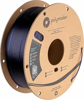 Polymaker PolyLite 3D Printer PETG Filament Translucent Blue 1.75mm 1kg, Legacy PETG Formula, Reliable Everyday Filament, Strong Layer Bonding, Compatible with Most 3D Printers