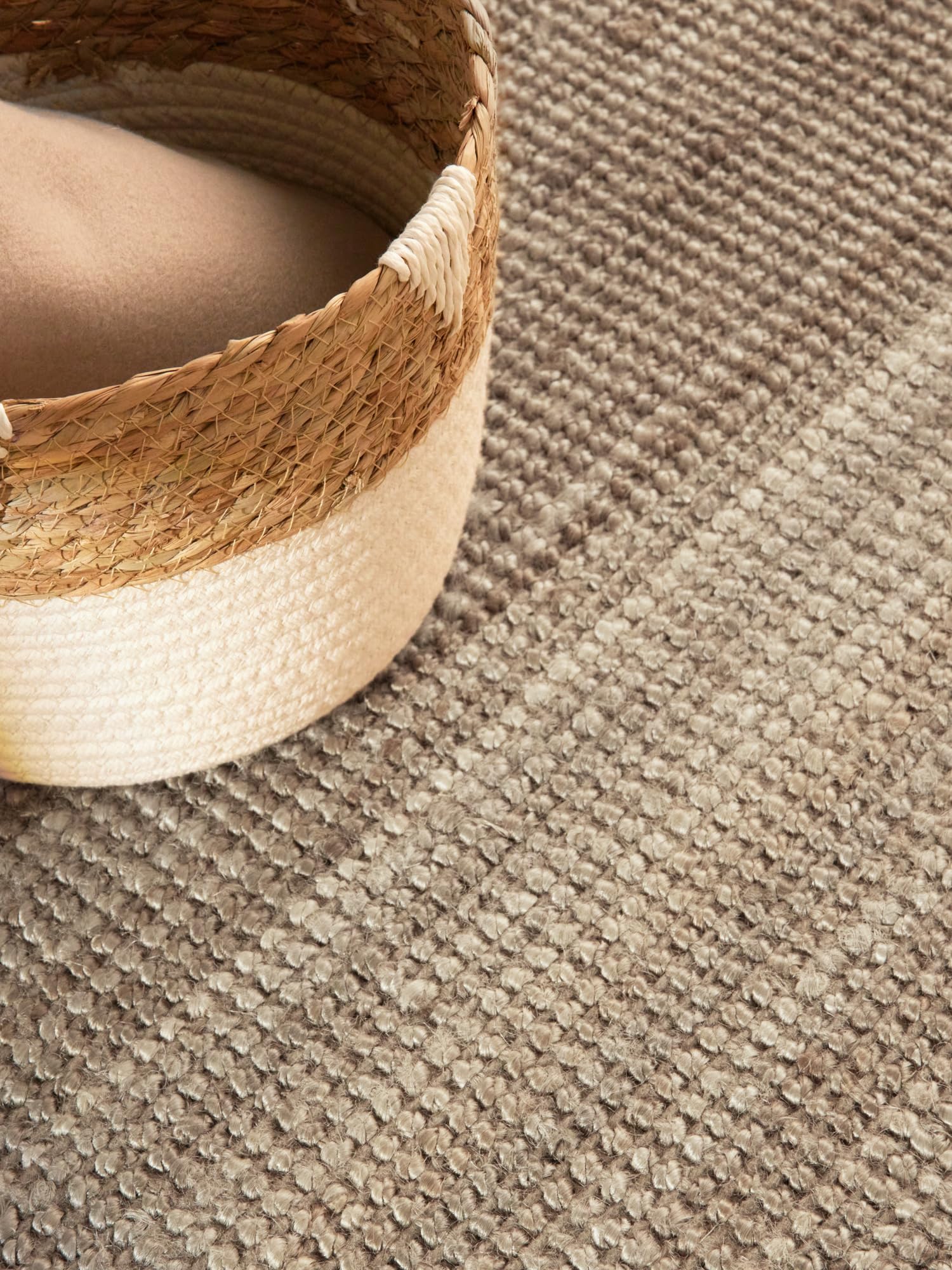 Hanse Home Jute Teppich Rund – Natur Wohnzimmerteppich aus 100% Jute - Handgewebt & Natürlich – Boho Naturfaser Juteteppich für Wohnzimmer – Bild 7