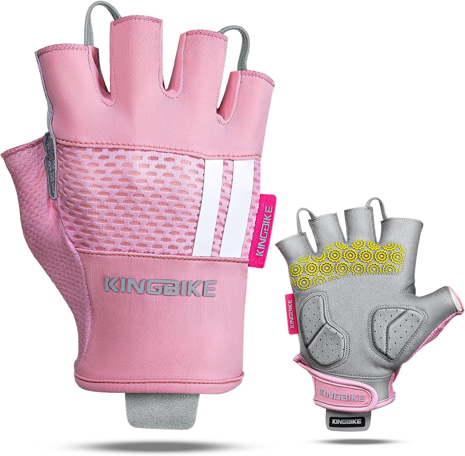 BATFOX Cycling Gloves for Men Women Half Finger Bike Gloves with Anti-Slip Shock-Absorbing Pad for Cycling Workout Training Outdoor