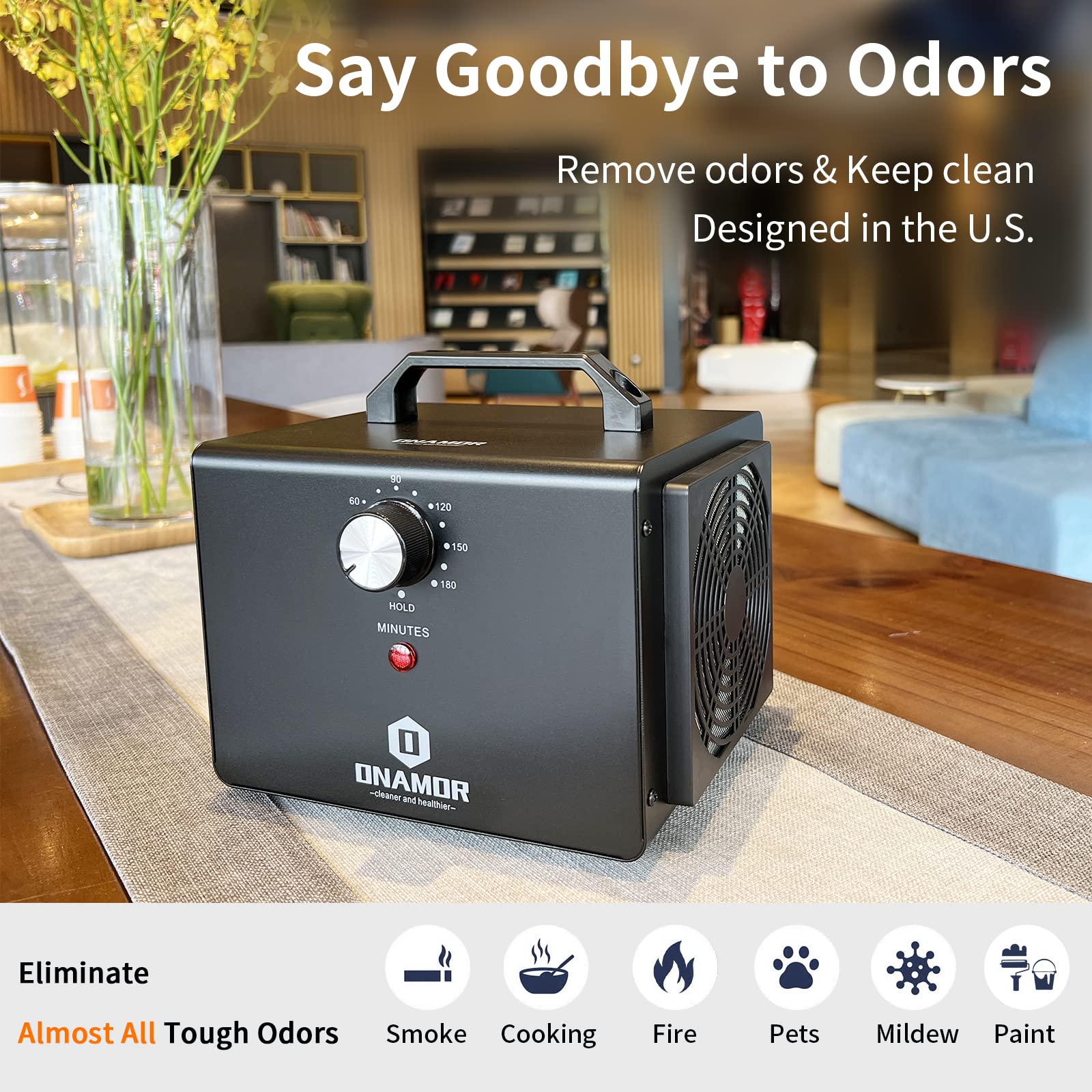 Ozone Generator 15,000mg/h - Ozone Machine ionizer & Industrial O3 Ozone Generator Deodorizer for Home, Smoke, Pet Room, Car.