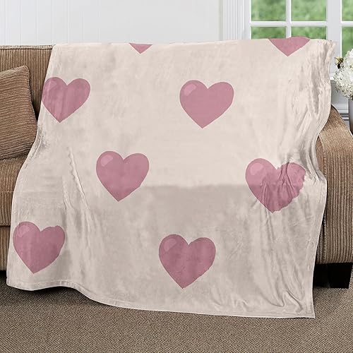 Miniatura 2 de Manta de forro polar para mujeres, hombres y niños, súper suave, regalo (60 x 80 pulgadas), manta con estampado de amor, cómoda, cálida, acogedora,