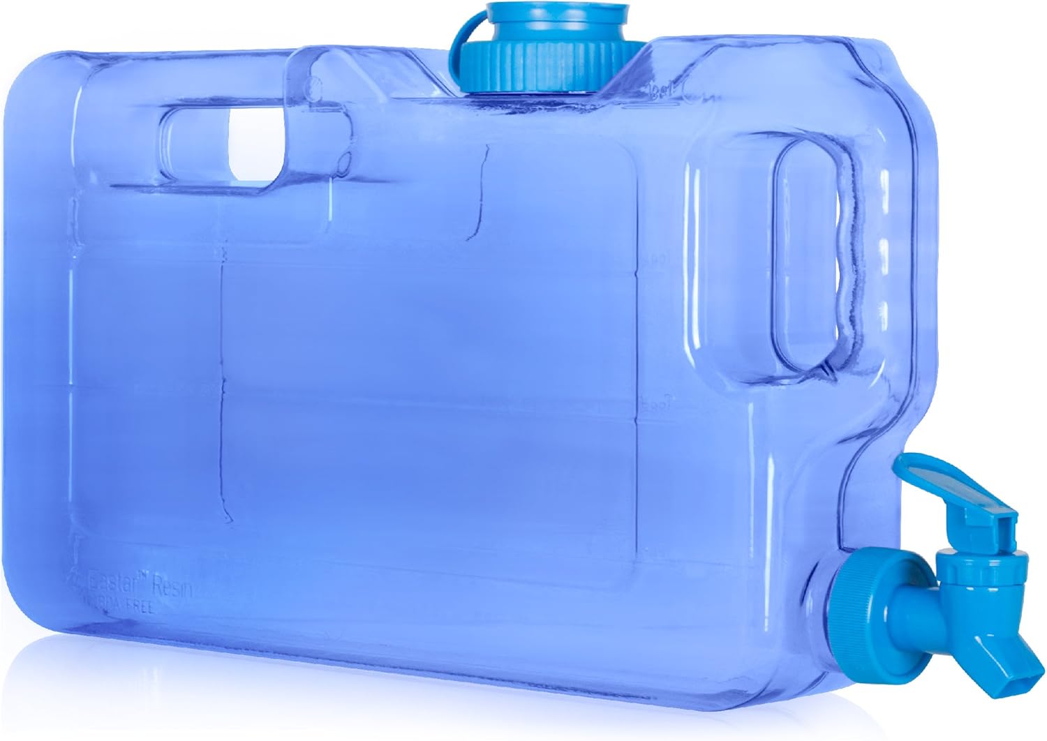 Geo Sports Bottles 1.1 Gallon BPA Free Leak- Proof Refrigerator Water Dispenser Bottle w/Faucet & 58mm Screw Cap (Red)