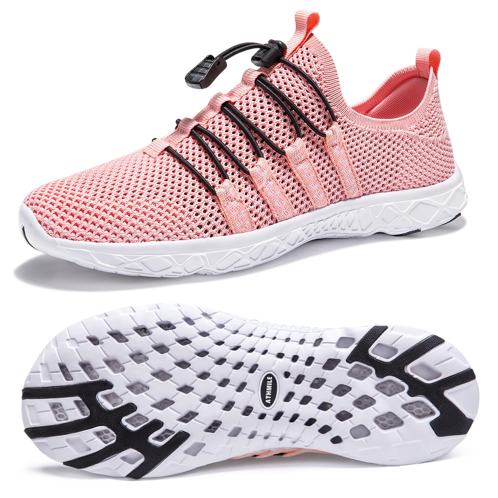 ATHMILE Water Shoes for Men Women Barefoot Hiking Swim River Shoes Adult Lake Pool Aqua Socks Beach Quick Dry for Hiking Surfing Kayaking Sport Accessories Camping Must Haves