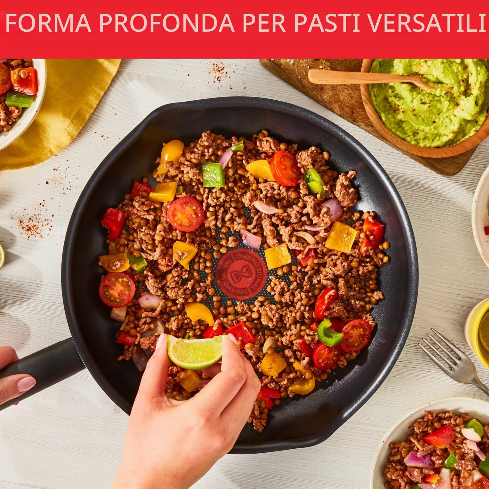 Tefal B56490 Set di padelle Day By Day On da 3 pezzi 20/24/28 cm | Pentole antiaderenti | Rivestimento antiaderente in titanio ad alte prestazioni | Nero [Non adatto all'induzione]