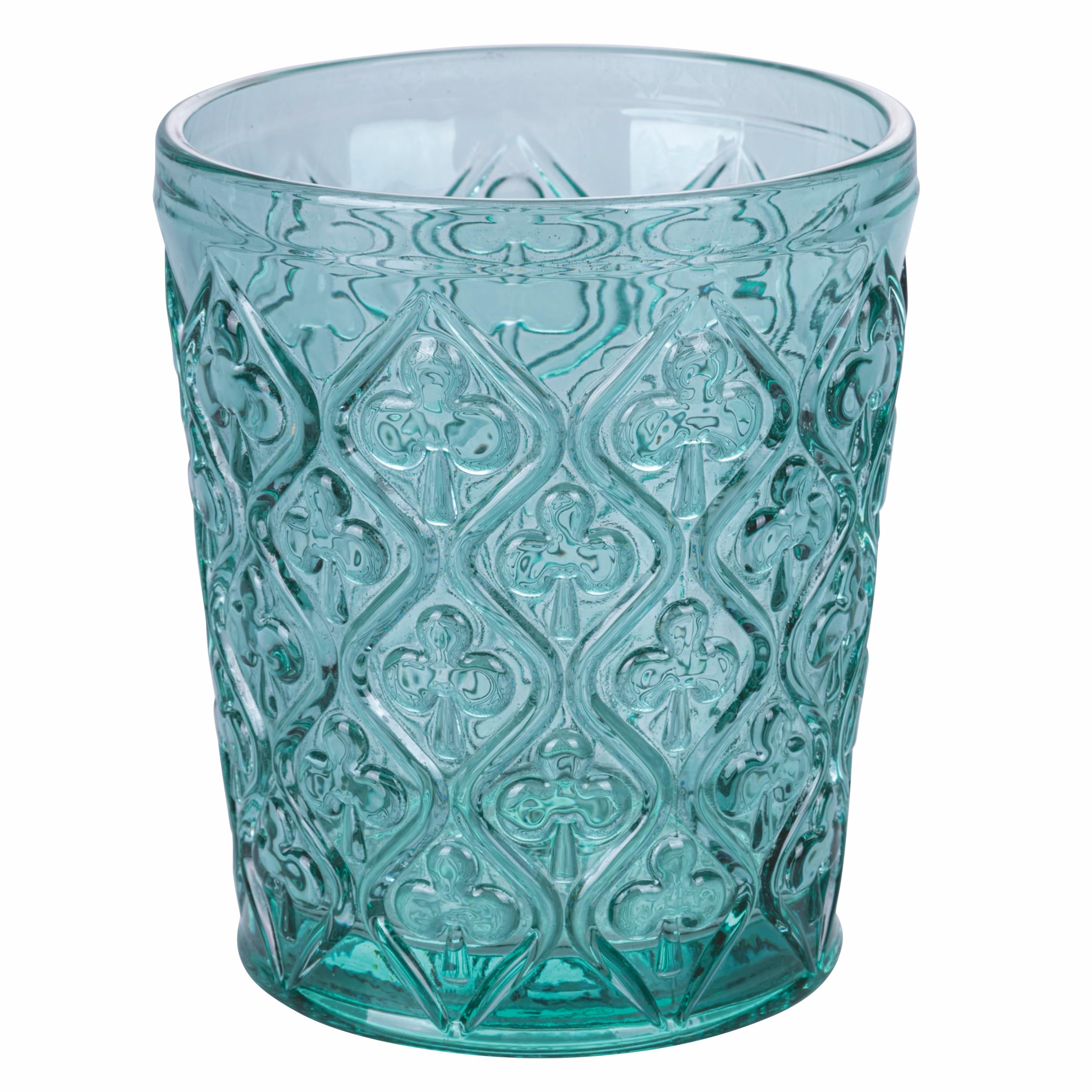 Villa d'Este Home Tivoli Set 6 bicchieri acqua 325 ml in vetro, superficie lavorata a rilievo, Marrakech Ocean