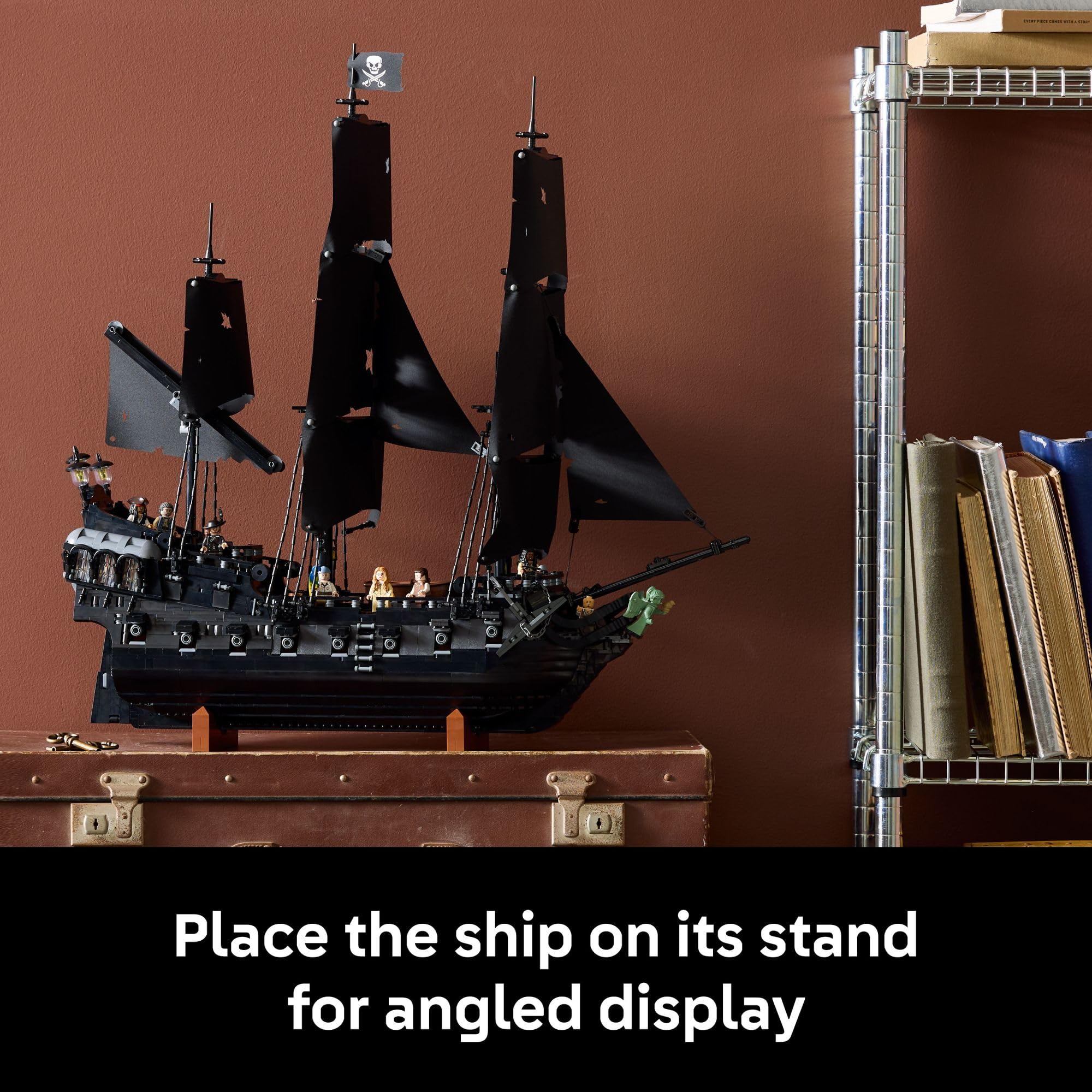 LEGO Icons Captain Jack Sparrow’s Pirate Ship Building Set for Adults, Ages 18+ - Room Decor for Office, Bedroom or Shelf - Collectible Black Pearl Ship for Pirates of The Carribean Fans - 10365