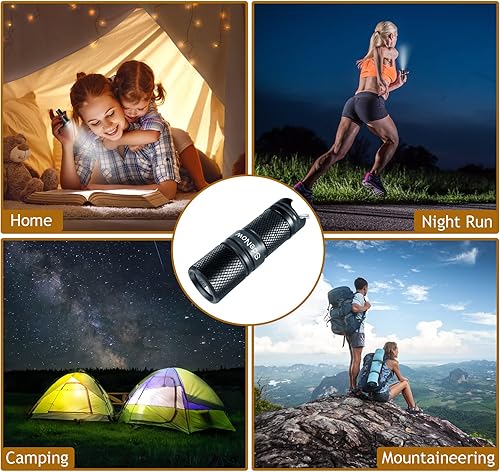 Miniatura 6 de SdeNow Mini Linterna Llavero con Micro USB Recargable, Linterna Pequeña con Brillo que Puede Alcanzar hasta 200 Lúmenes para Antorcha EDC