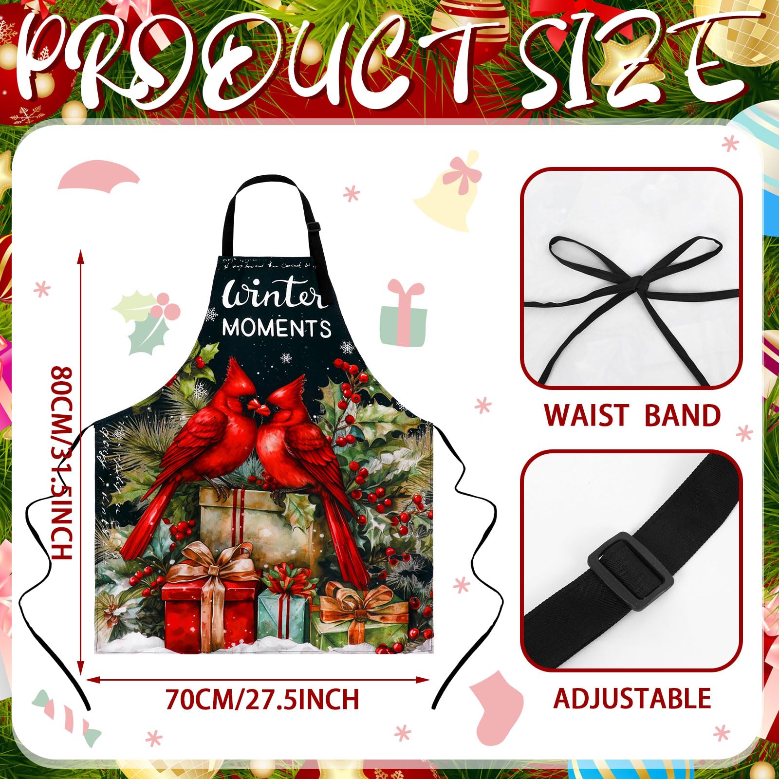 Geyoga 12 delantales impermeables de temporada, delantales de cocina, ajustables, para San Valentín, San Patricio, Pascua