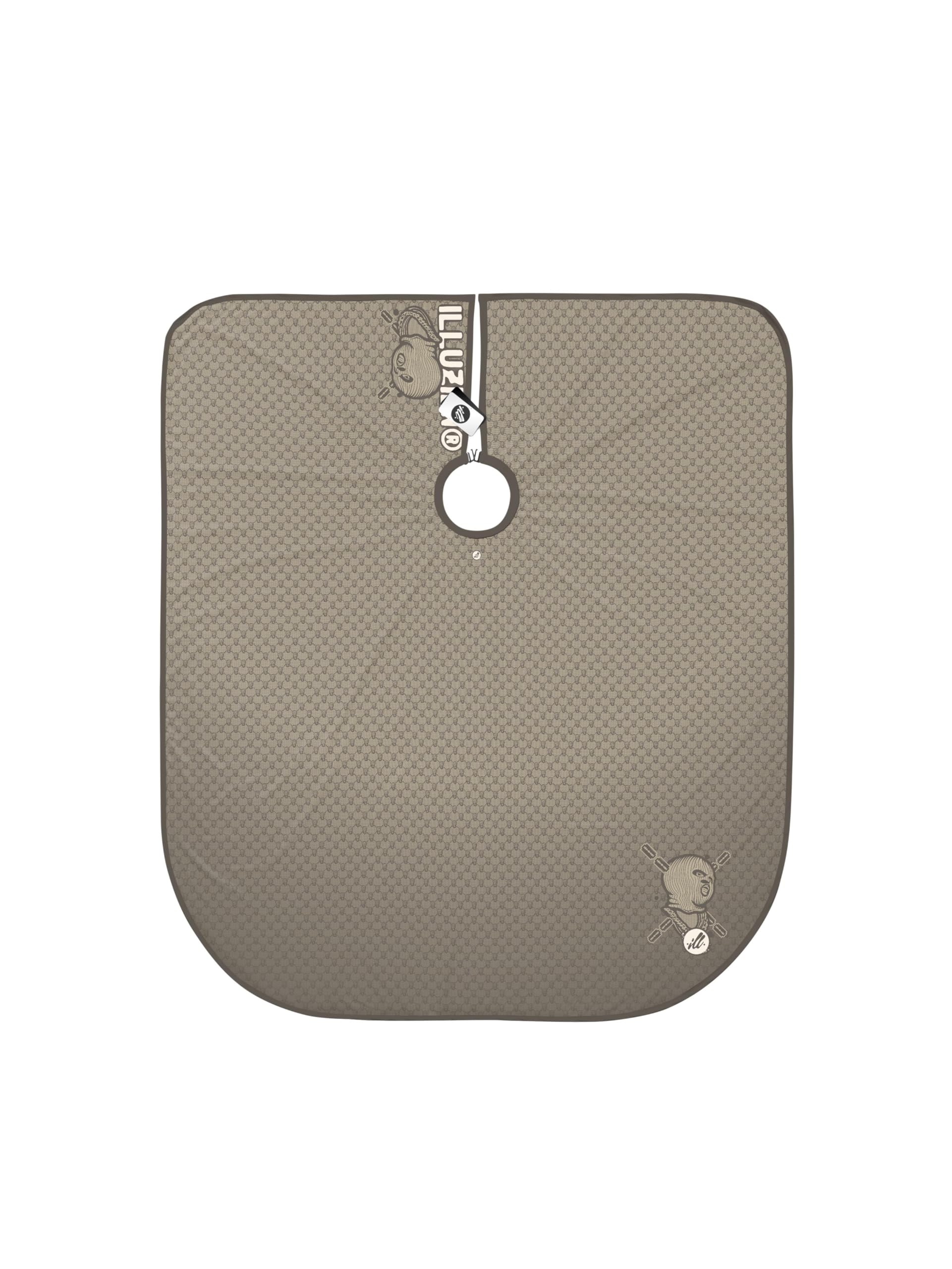 Illuzien Sand Ski Mask PRO Barber Cape, Hair Cut Drape, Water-Resistant Barber Accessories, Professional Cape