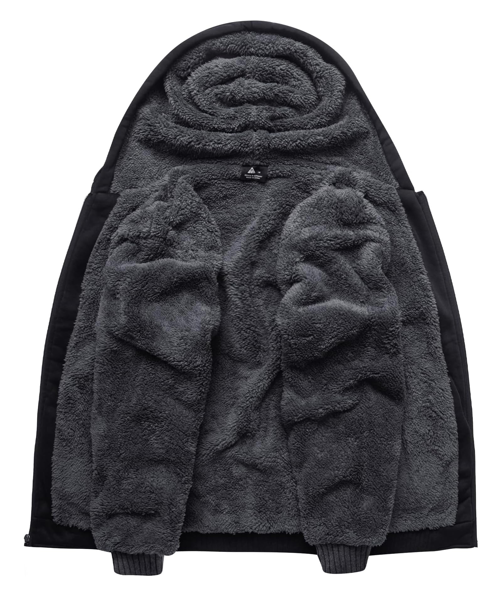 SwissWell Herren Fleecejacke Full Zip Kapuzenjacke Winter Sweatjacke mit Kapuze Gefütterte Hoodie Männer