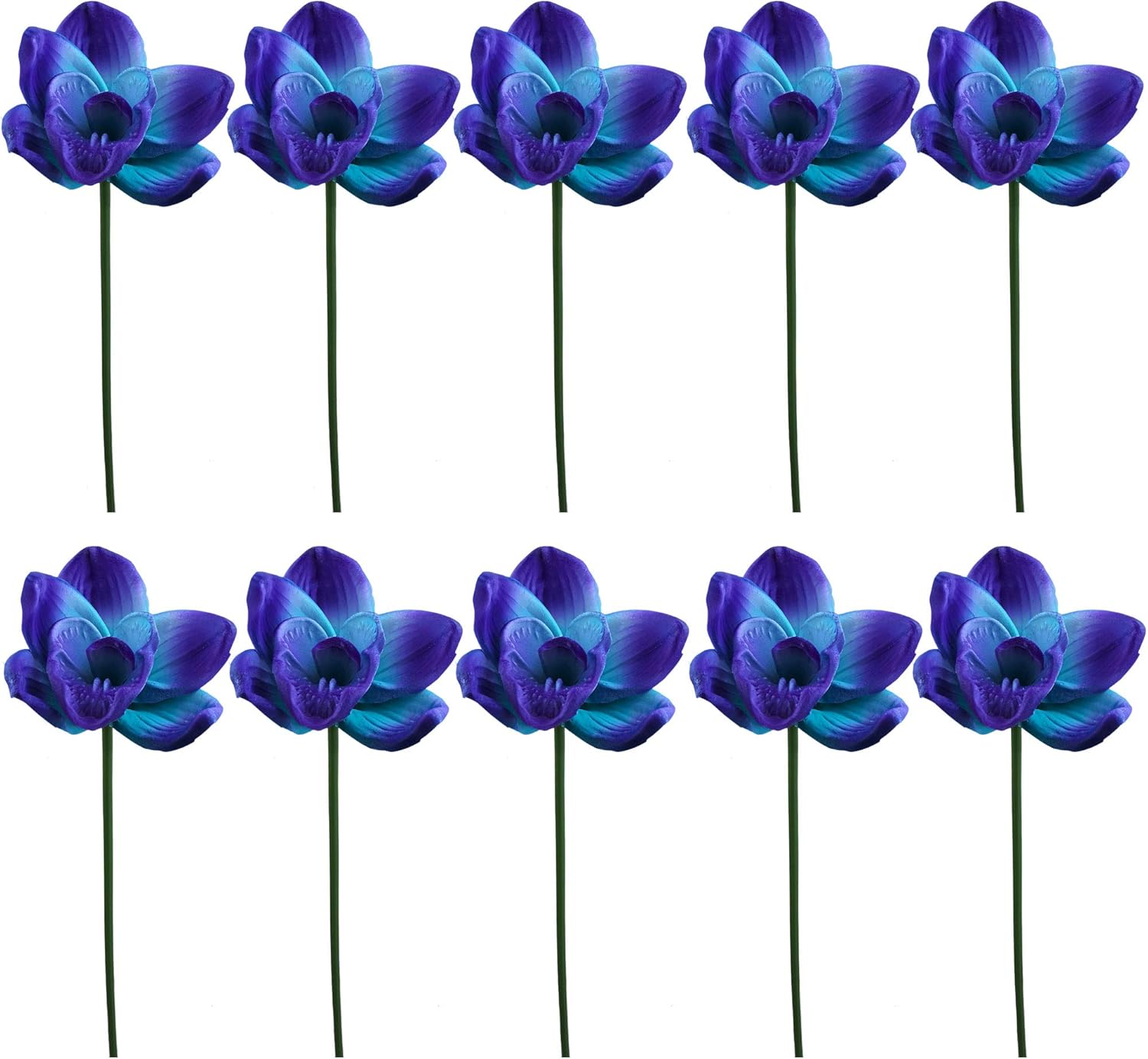 Lily Garden Artificial Flowers Real Touch Orchid Set of 10