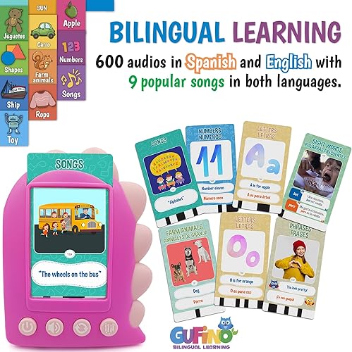 Miniatura 17 de Tarjetas didácticas en español para niños Tarjetas bilingües parlantes con audio Tarjetas de aprendizaje de inglés Juguete interactivo