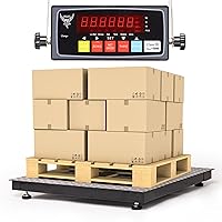 Vista 6 de Báscula de piso industrial resistente de almacén con indicador de pantalla digital (36x36)