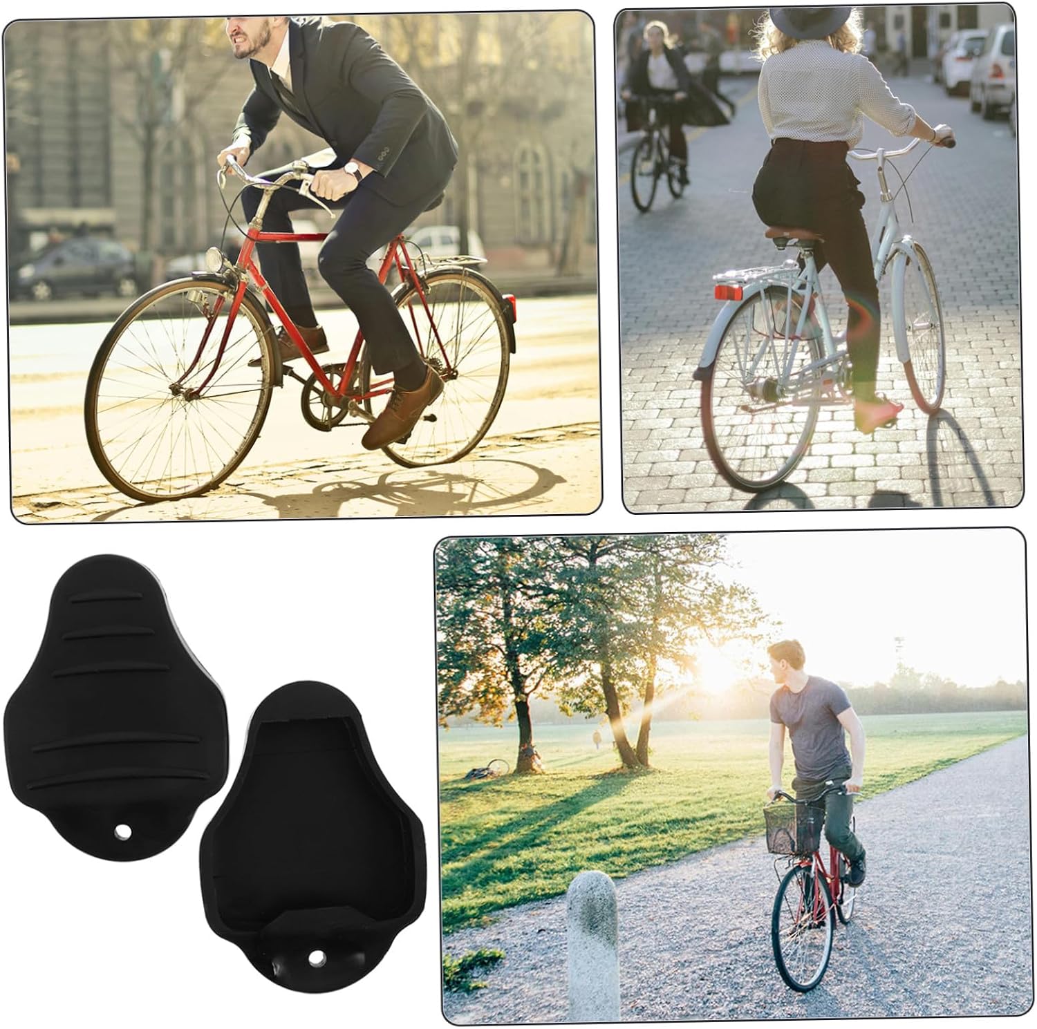 2pcs Pedal Cleat Cover Lightweight Self-Locking Protectors for Cycling Shoes - Design for Road and Mountain Versatile Pedal Accessories