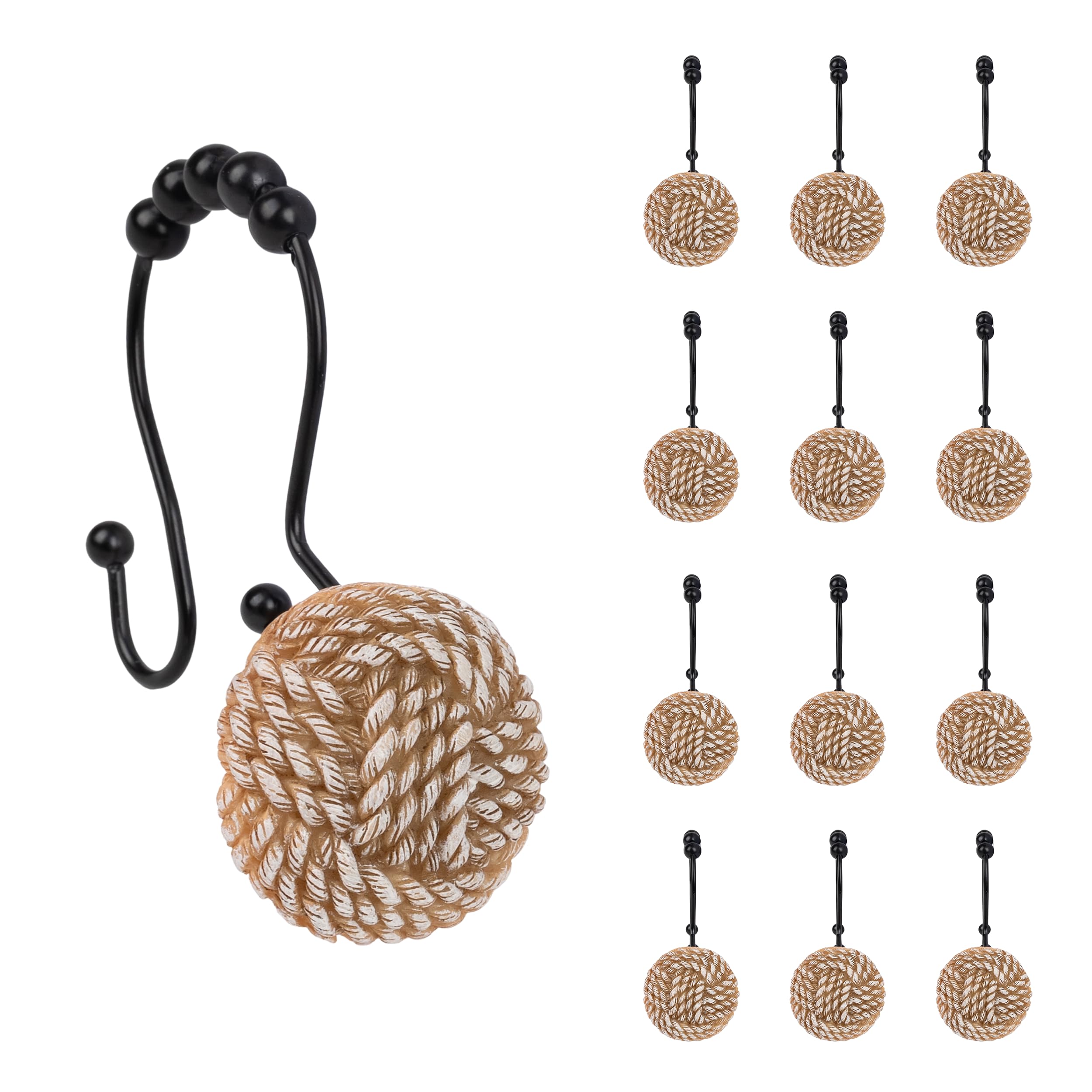 Boho Shower Hooks - Coastal Bathroom Decor -10