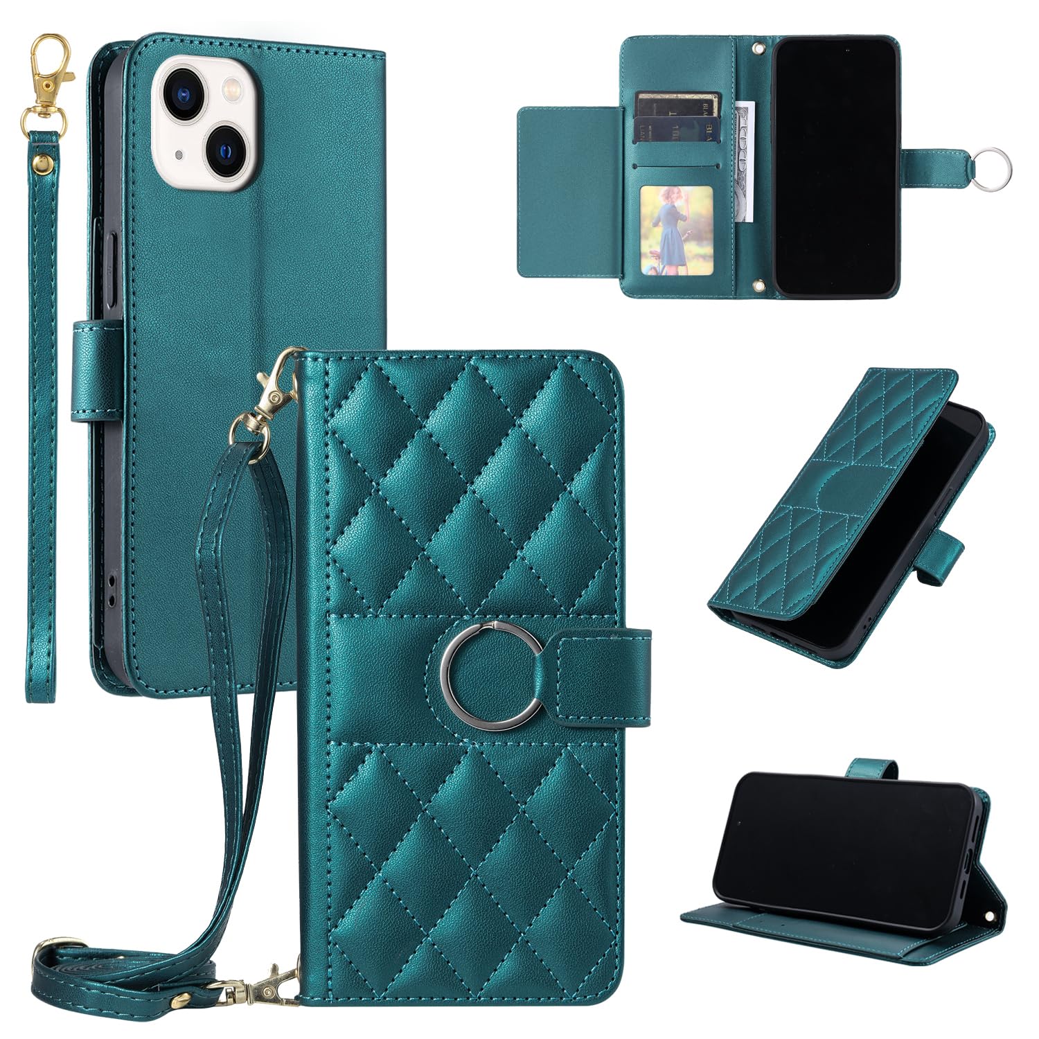 Amazon.co.jp: Vokpok iPhone 13/14 Case, Wallet Type, Book Type