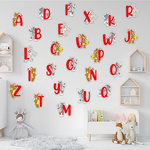 Seyal® Tom & Jery Alphabet (A - Z) - Adhesivo decorativo para pared