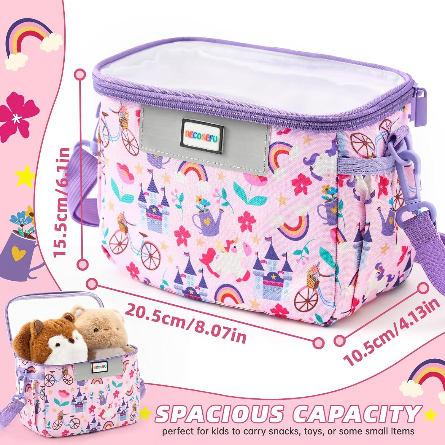 Bike Basket Kids,Bicycle Basket Front,Waterproof Fabric Handlebar Bag with Shoulder Strap, Fit Most Toddlers Bike or Scooter, Bike Accessories for Boys, Girls.