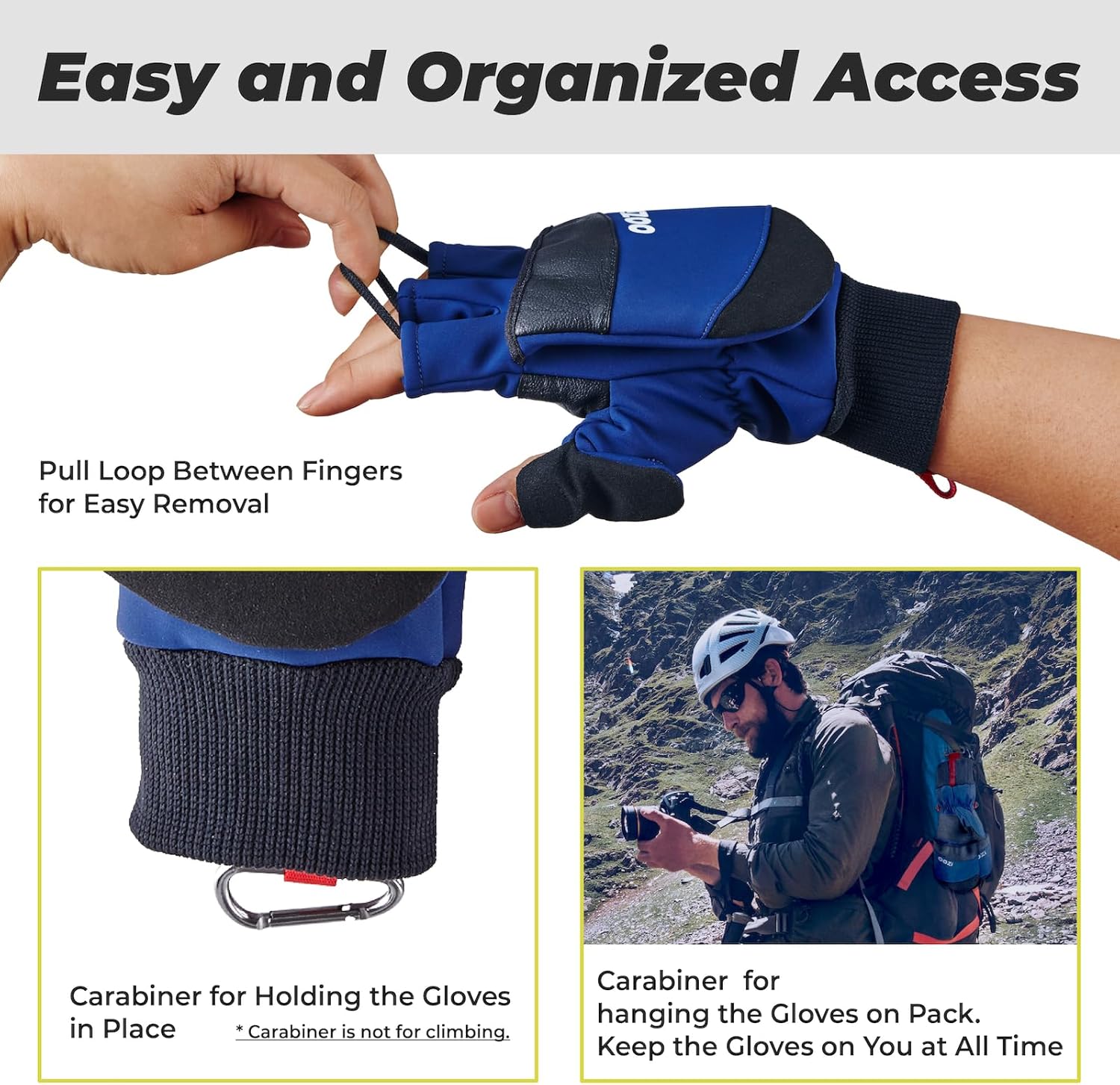 OOZi Winter Gloves for Men Women Touchscreen Gloves Cold Weather Warm Work Gloves for Hiking Running Cycling Driving - Image 5