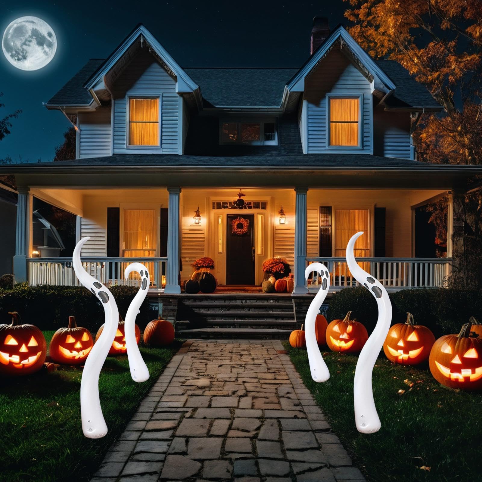 Halloween Inflatables Terrible Ghost - Blow up Scary Giant Horror