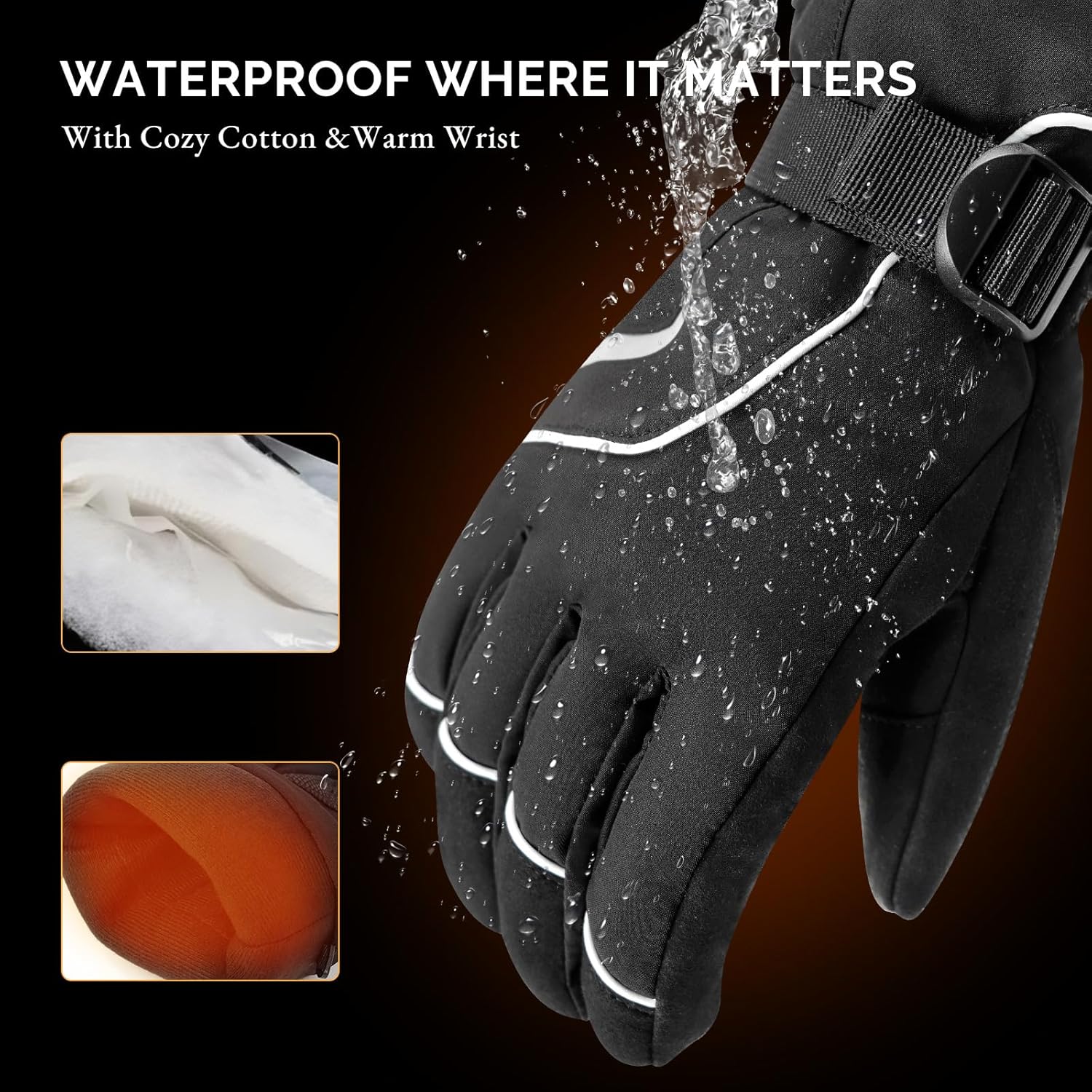 SAVIOR HEAT Heated Gloves Rechargeable Heated Gloves for Men Women 2 * 2200mAh Waterproof Elecctric Heating Ski Gloves with Touchscreen for Winter Outdoor Work Hunting Camping Snowboarding Hiking - Image 6