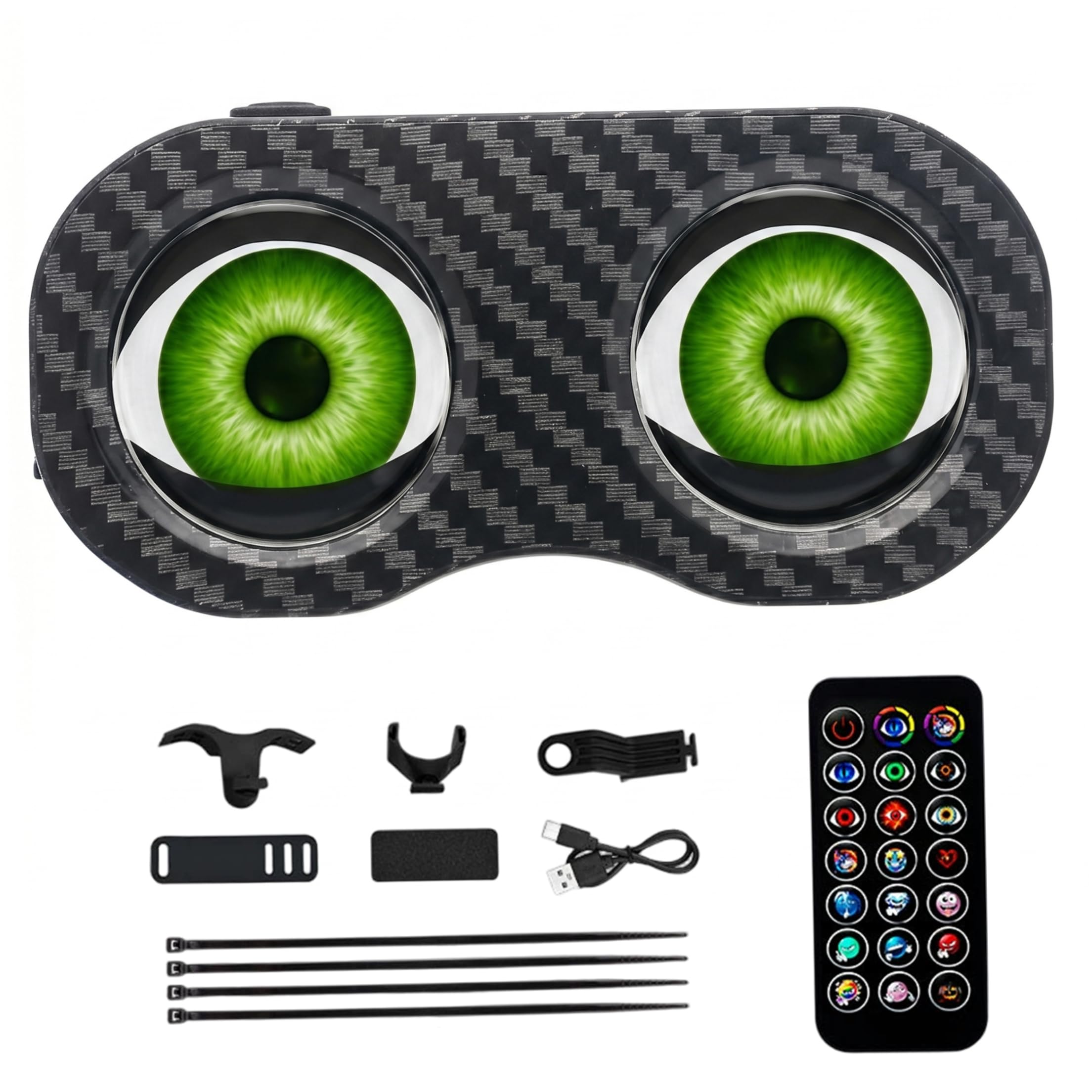 Luces traseras para Bicicleta Led Dynamic Demon Eyes, luz Trasera para Bicicleta, 85 Modos con Control por aplicación, Recargable por USB para Bicicletas