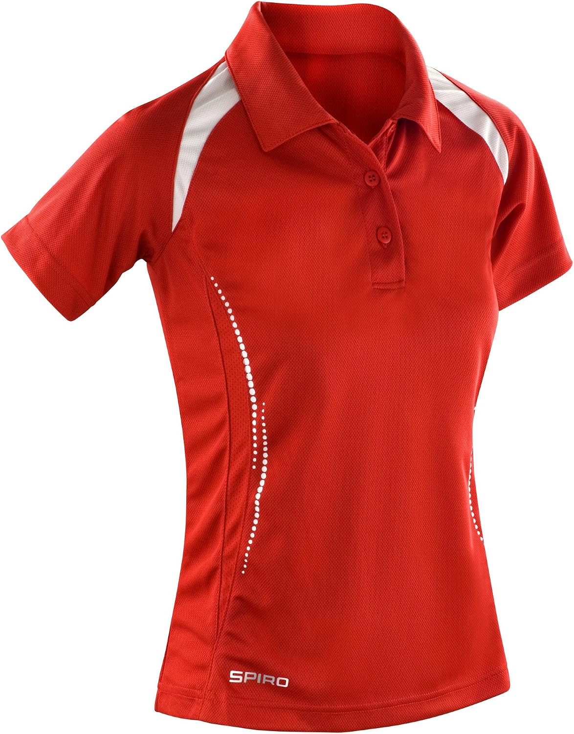 Spiro Womens/Ladies Sports Team Spirit Performance Polo Shirt (M) (Red/White)