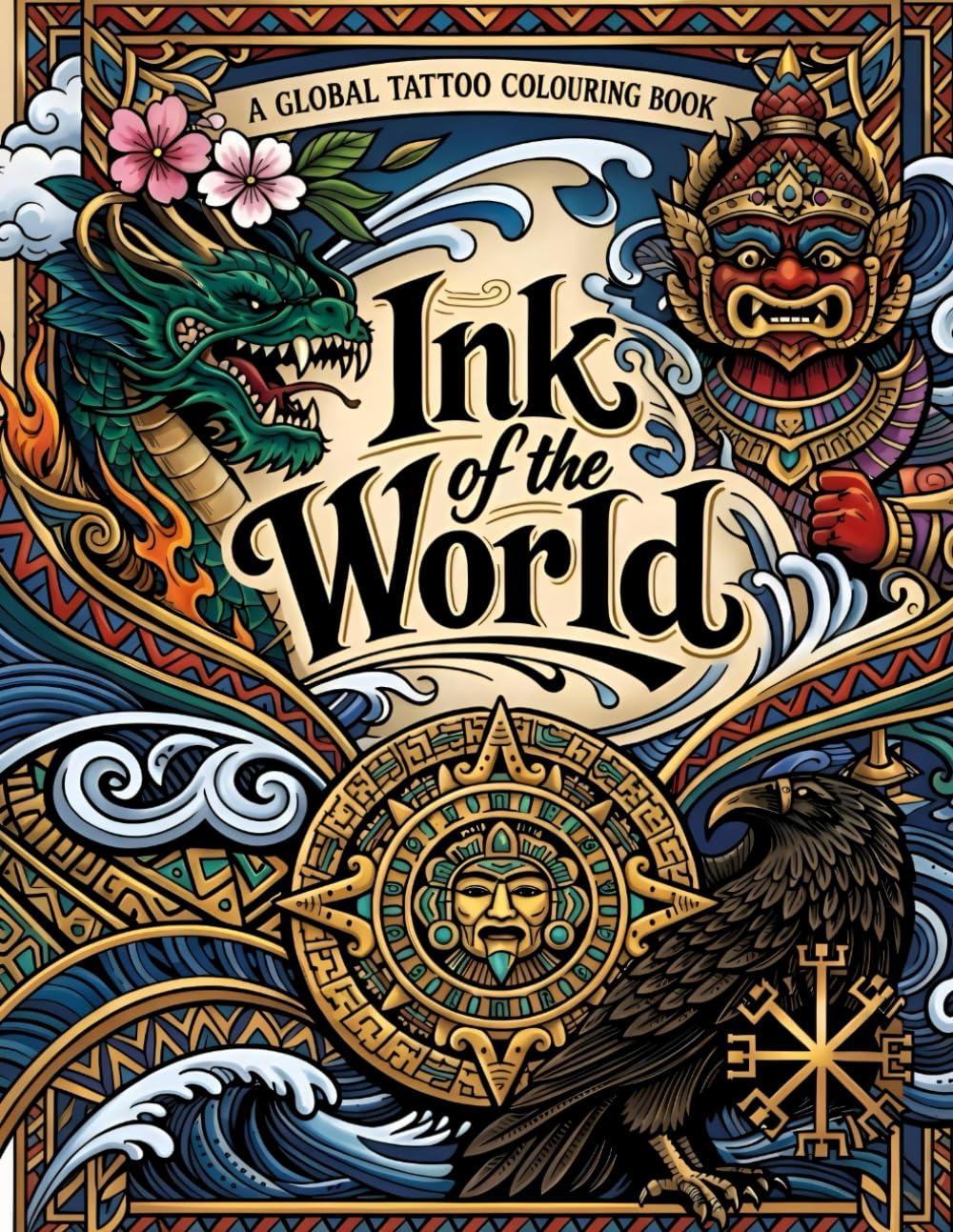 Ink Of The World | Adult Colouring Book Inspired By Global Tattoo Traditions