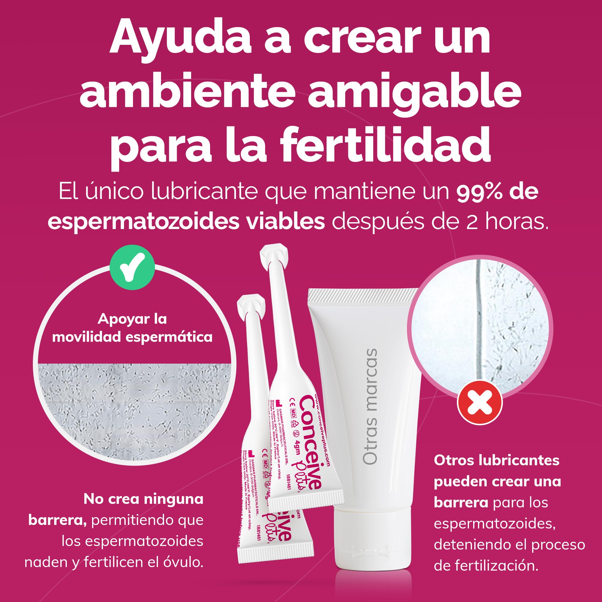 Conceive Plus Lubricante para La Fertilidad, Aplicadores Individuales 8x4gm